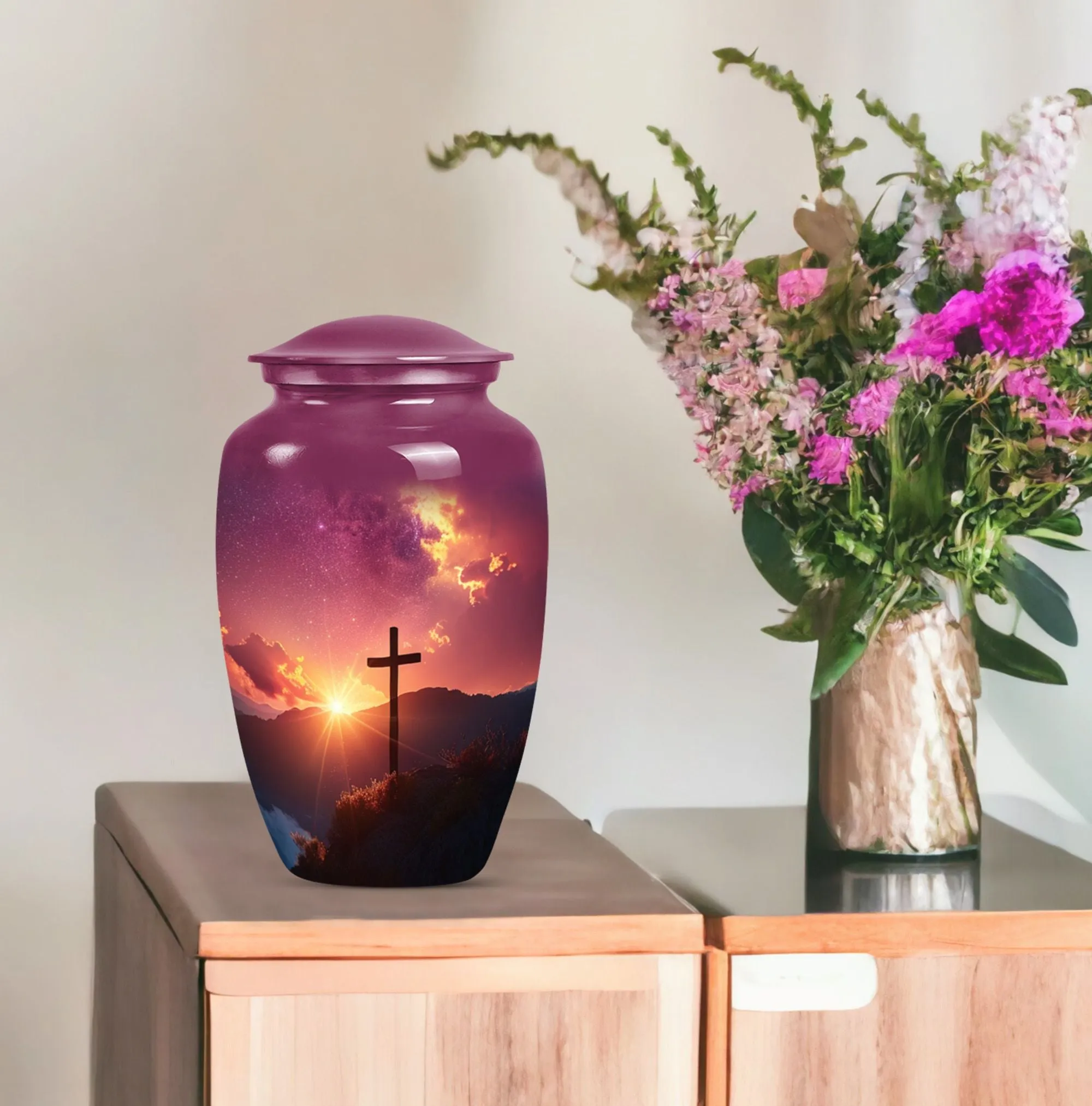 Cross Remembrance - A Memorable Urn for Women Ashes