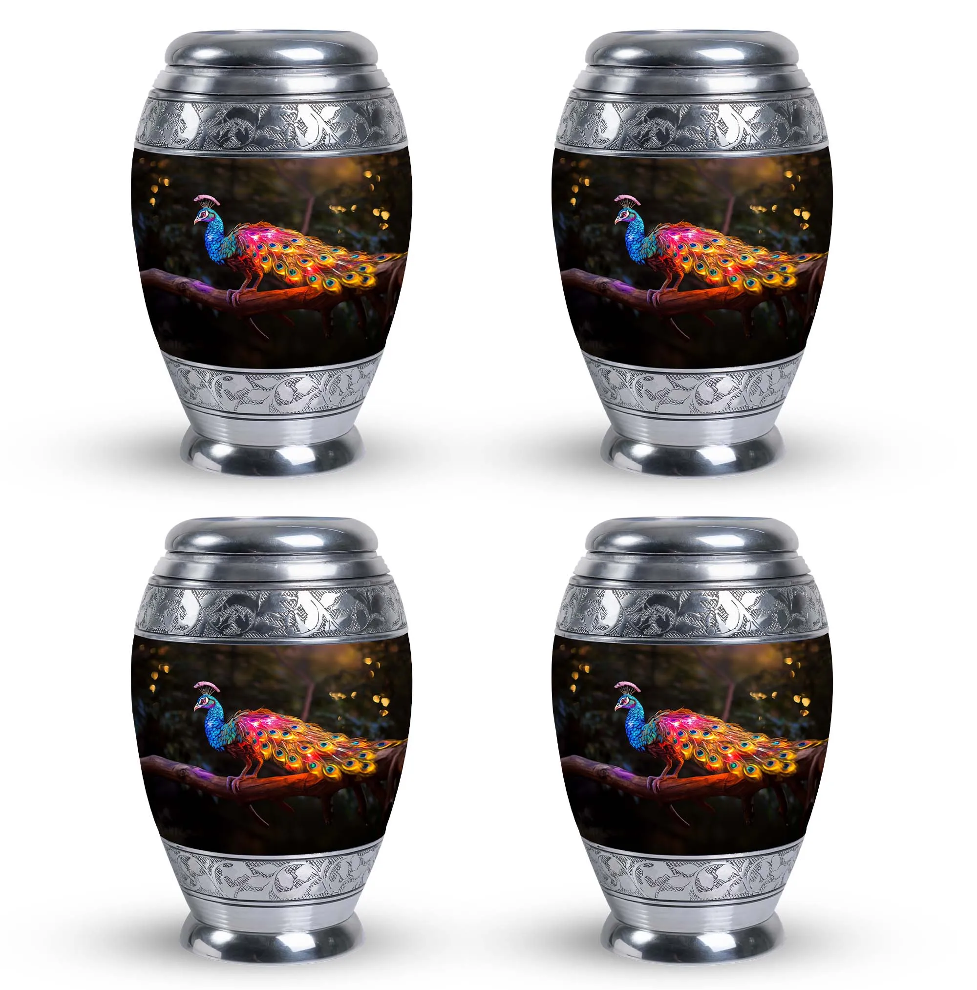 Dancing Peacock Urn - Cherished Memorial Urn For Storing Ashes
