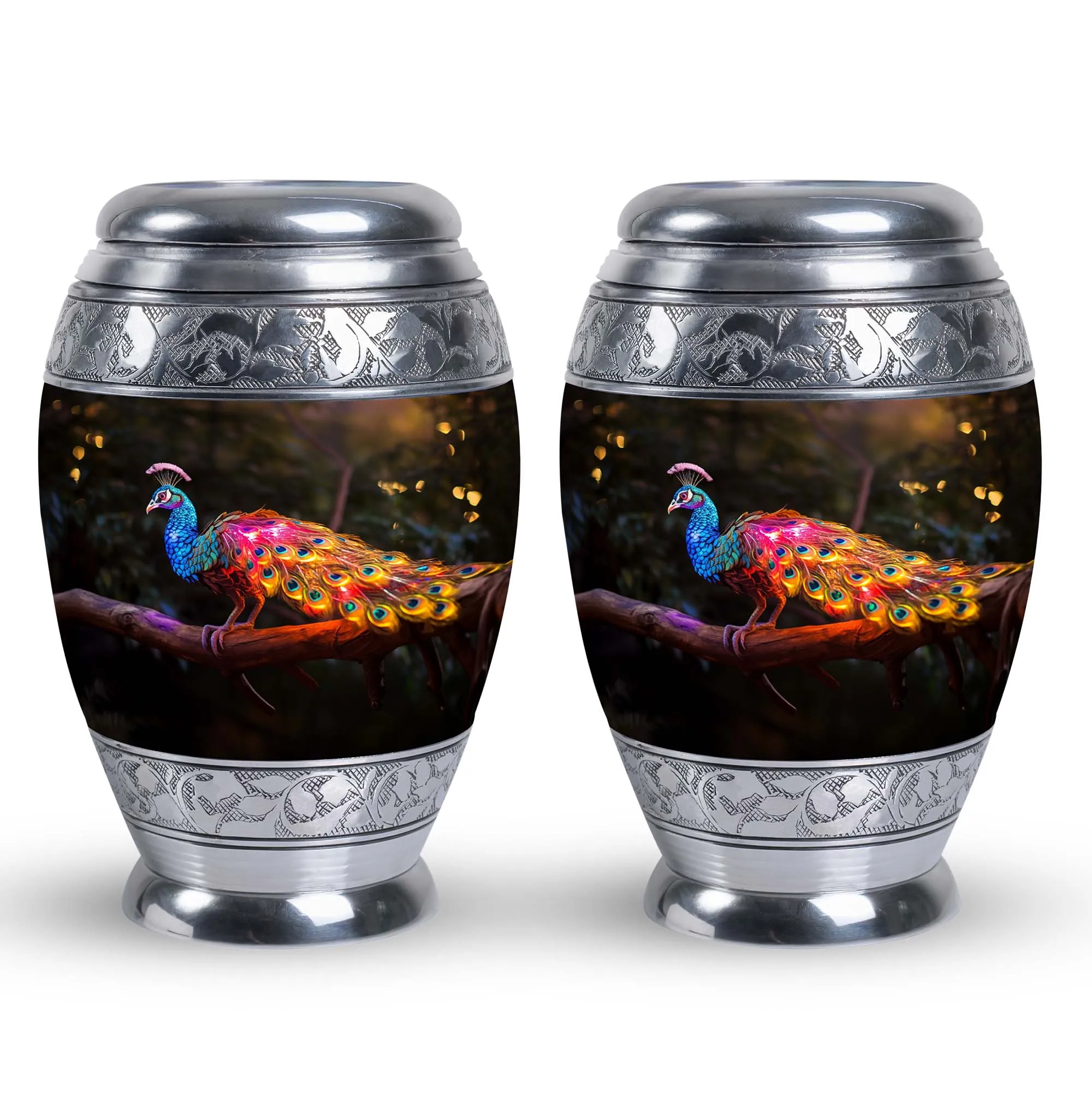 Dancing Peacock Urn - Cherished Memorial Urn For Storing Ashes