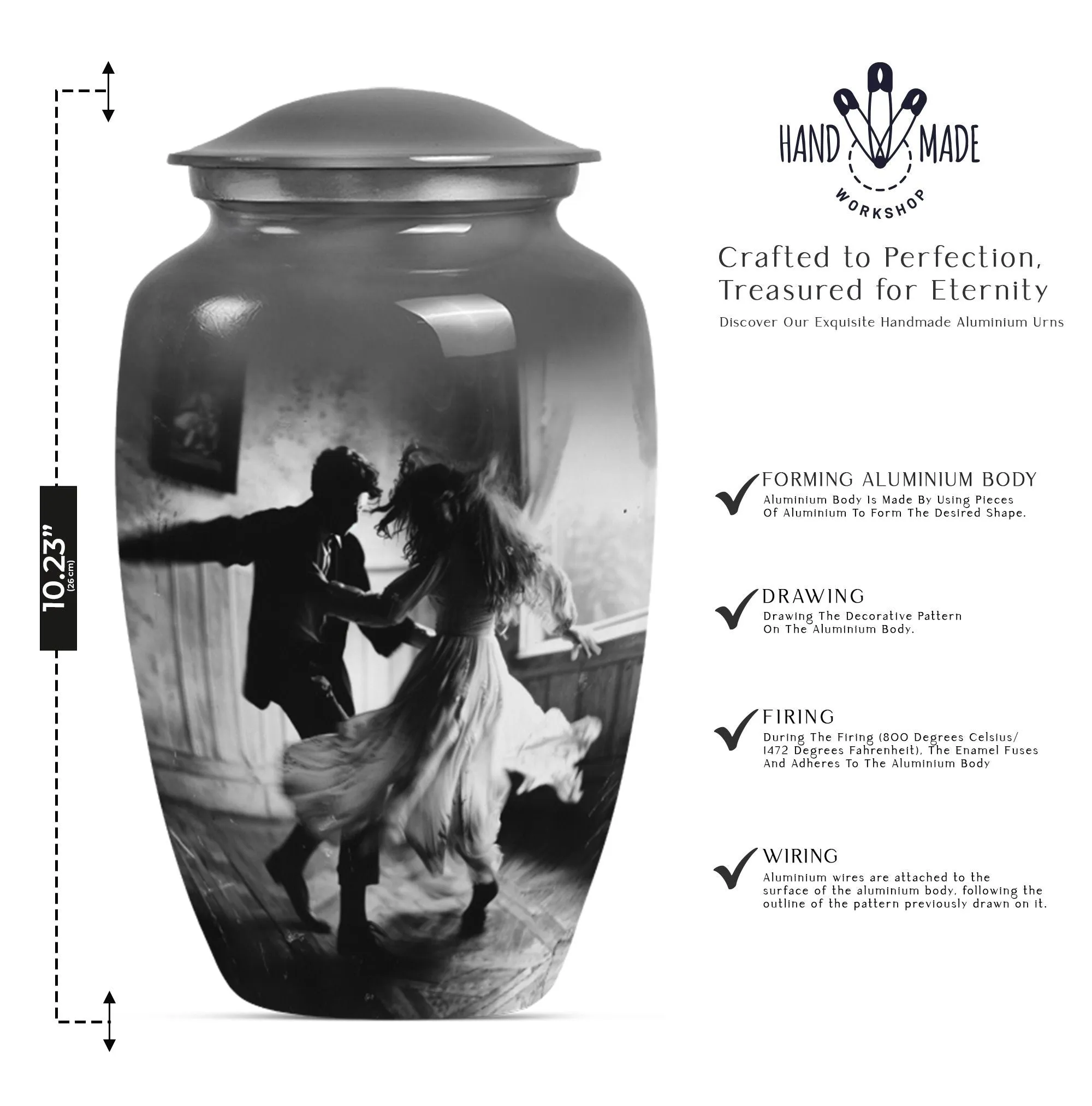 Dancing Urn: Elegant Remembrance Cremation Keepsake Urn