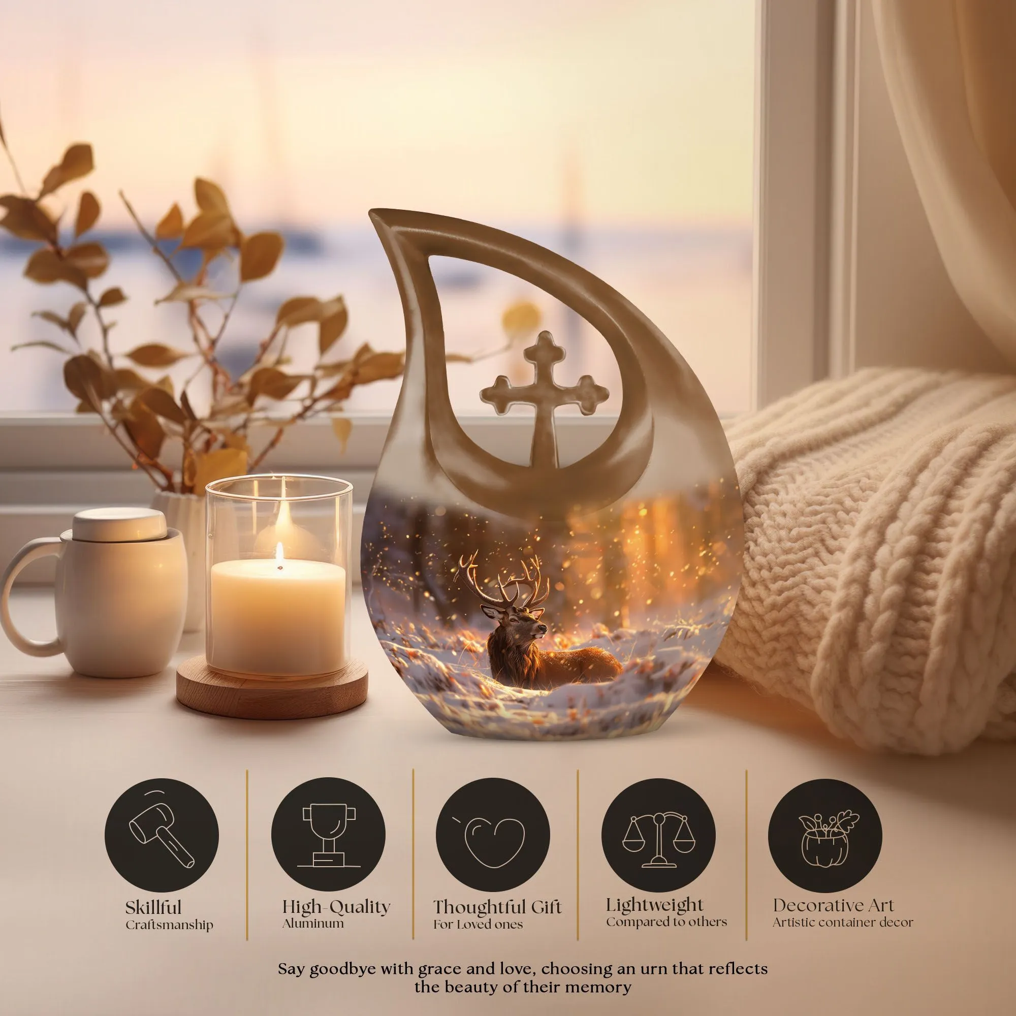 Deer  most popular cremation urn small urn for humans