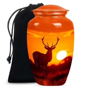 Deer Theme Cremation Tribute Personalized Memorial Urn