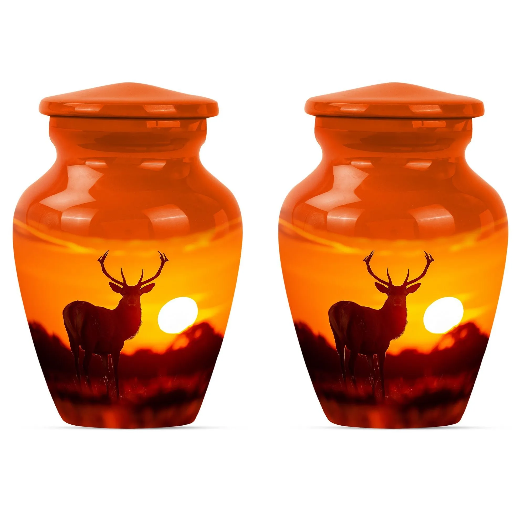 Deer Theme Cremation Tribute Personalized Memorial Urn