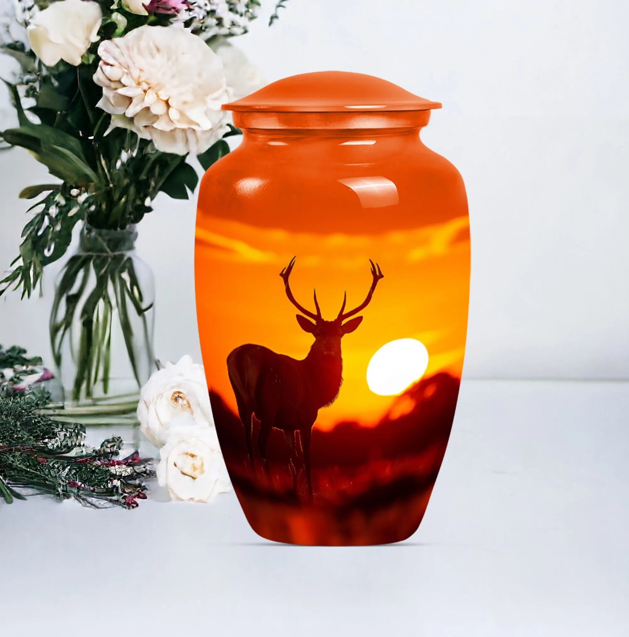 Deer Theme Cremation Tribute Personalized Memorial Urn