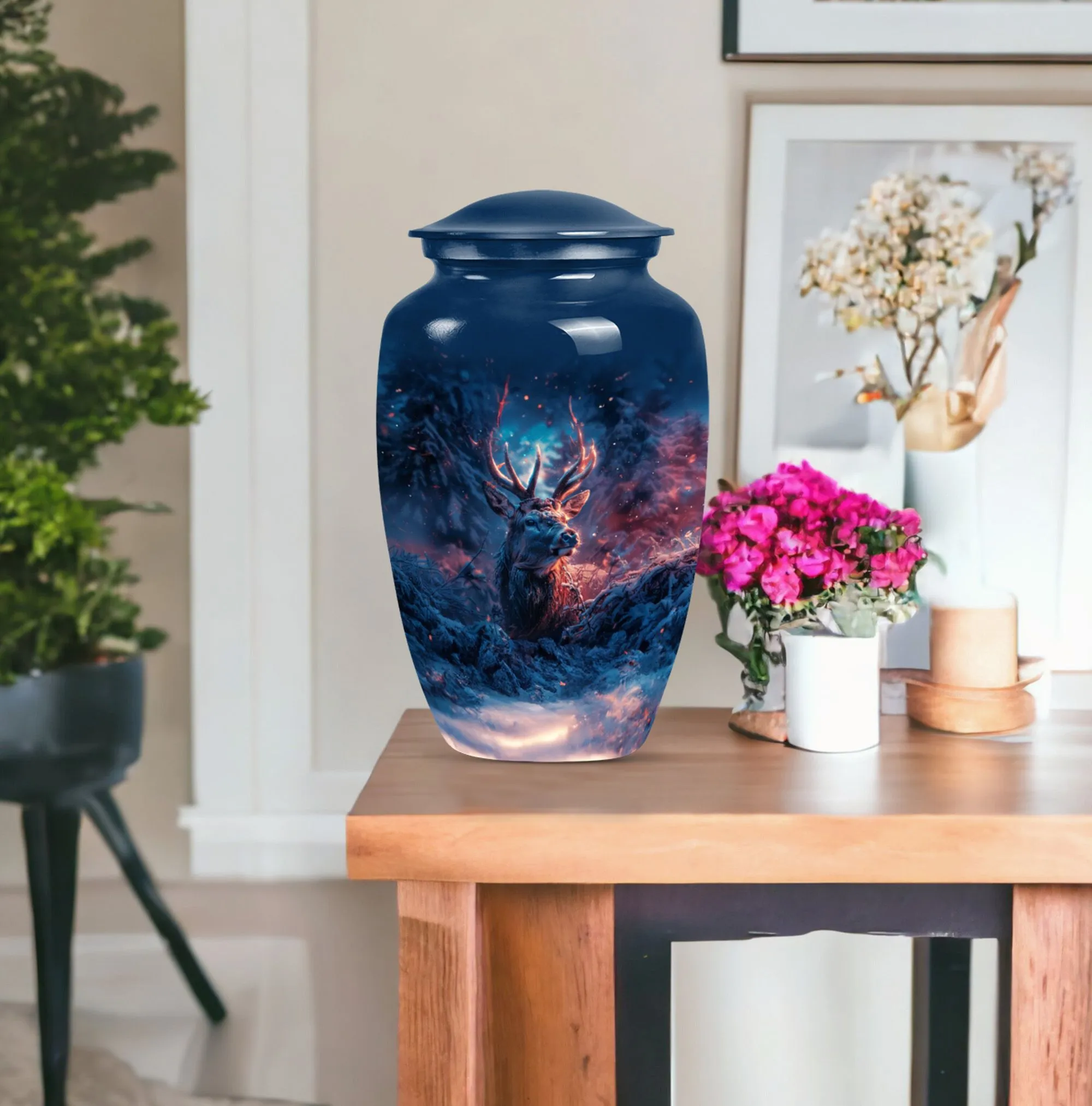 Deer Themed Cremation Urn - Commemoration for Cremation Rites
