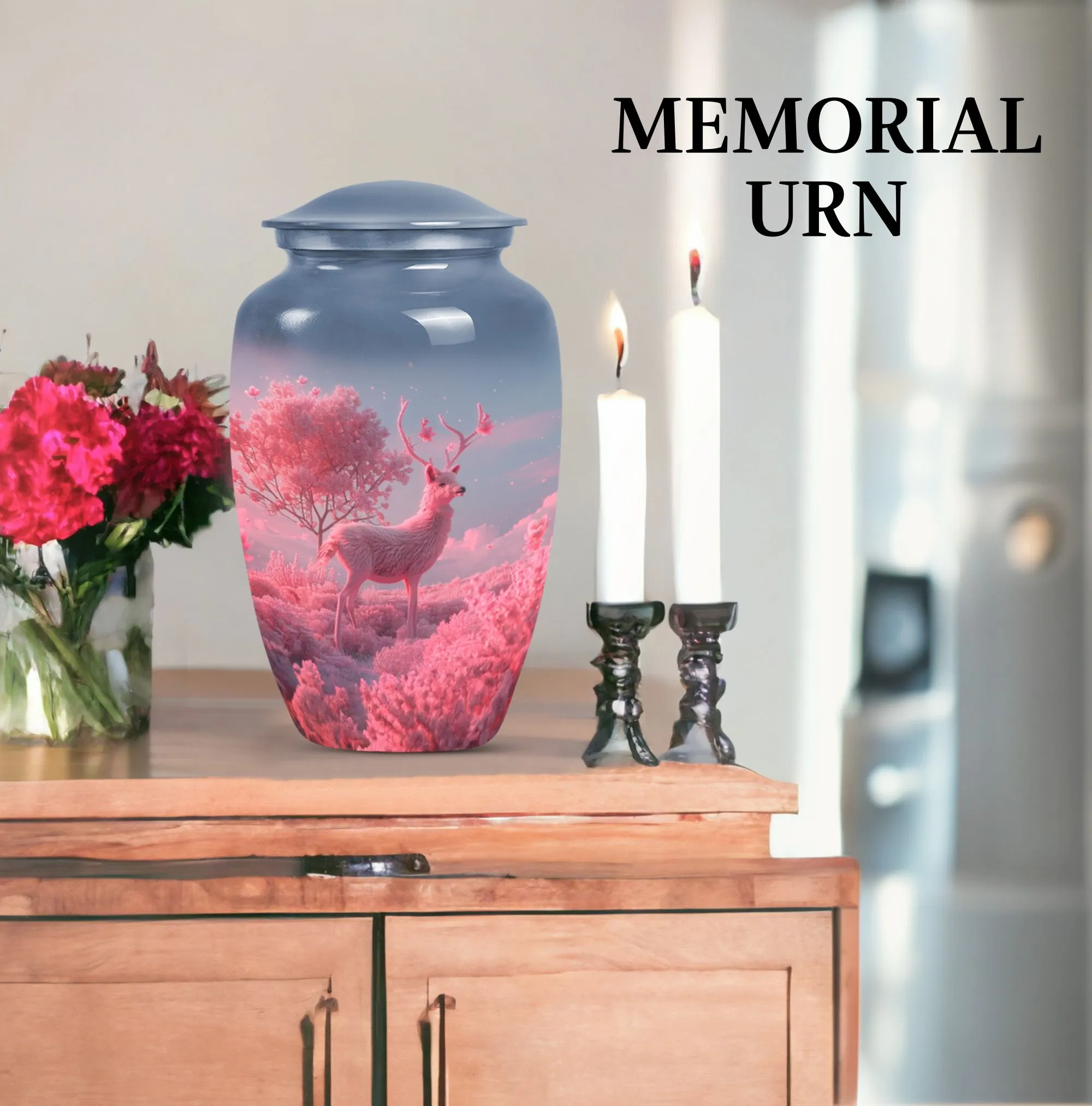 Deer Tribute Cremation Urn - A Classic Resting Place for Ashes
