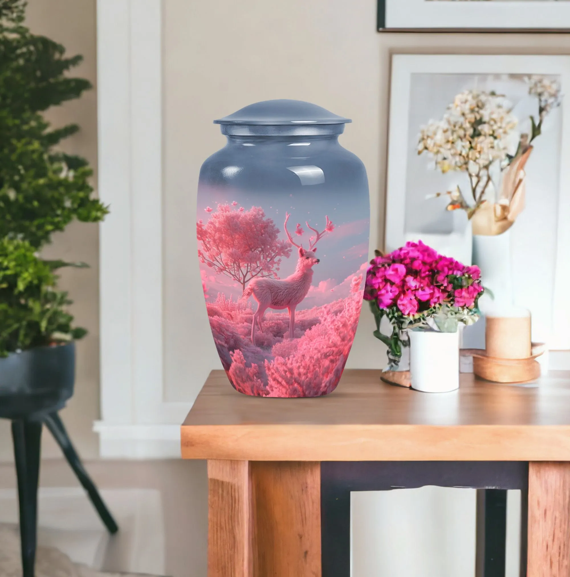 Deer Tribute Cremation Urn - A Classic Resting Place for Ashes