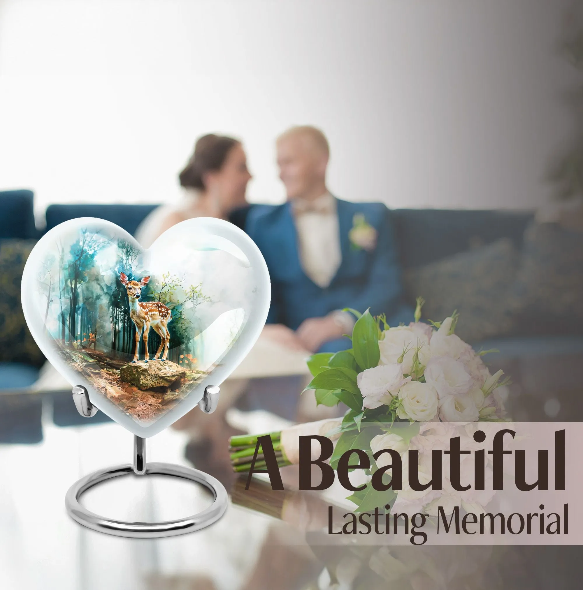 Deer Urn Remembrance - Majestic Cremation Ashes Keeper