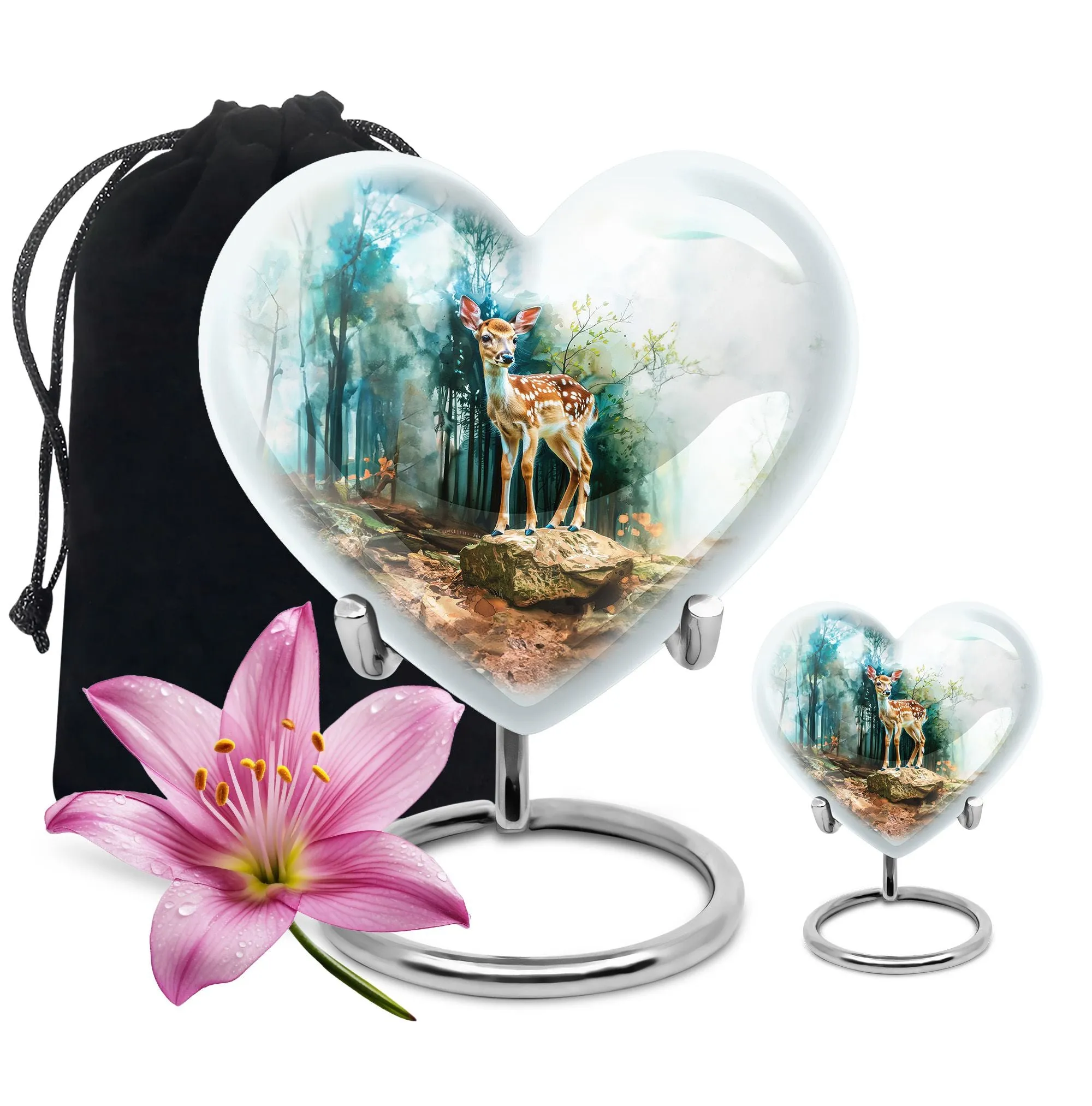 Deer Urn Remembrance - Majestic Cremation Ashes Keeper