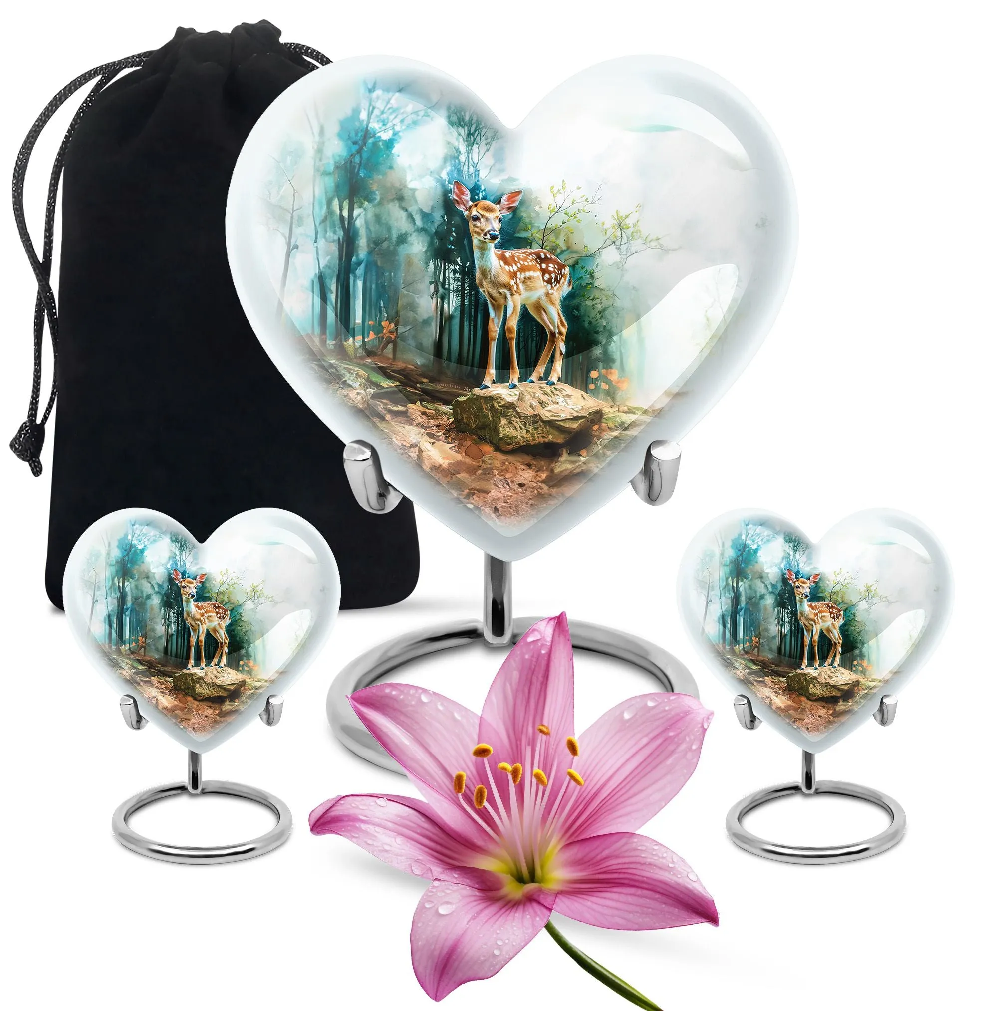 Deer Urn Remembrance - Majestic Cremation Ashes Keeper