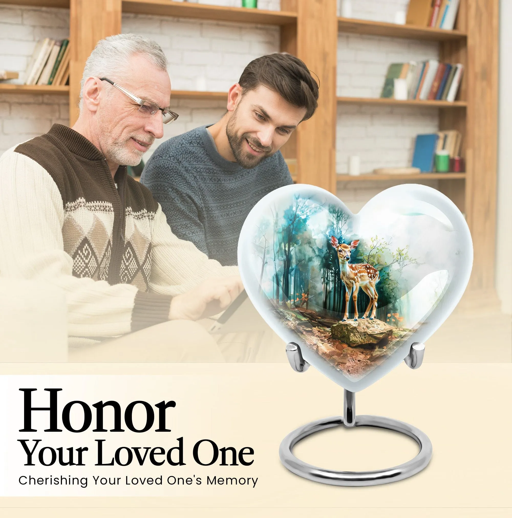 Deer Urn Remembrance - Majestic Cremation Ashes Keeper
