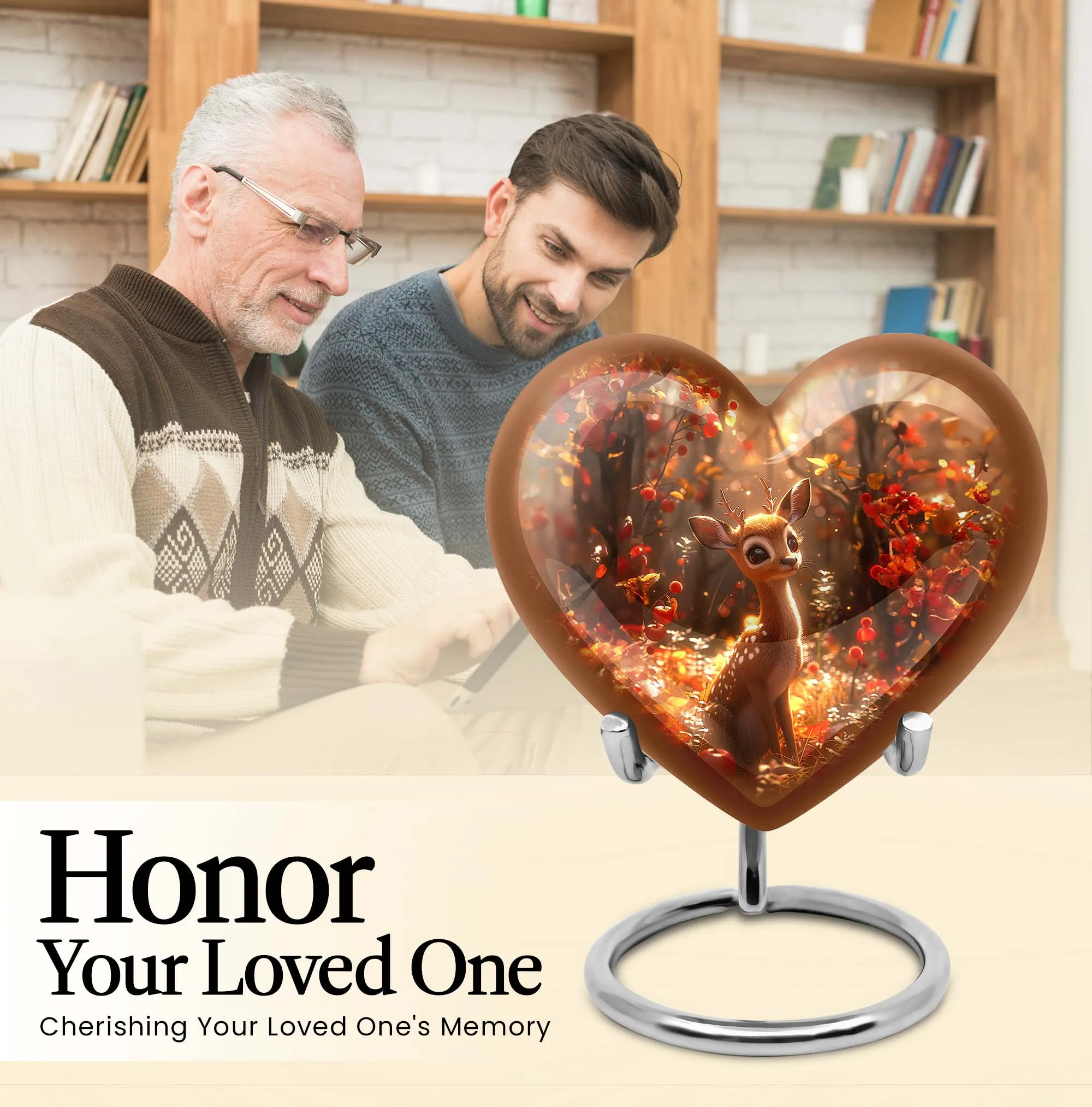 Deer Urn Serenity: Striking Memorial Human Urn for Ashes