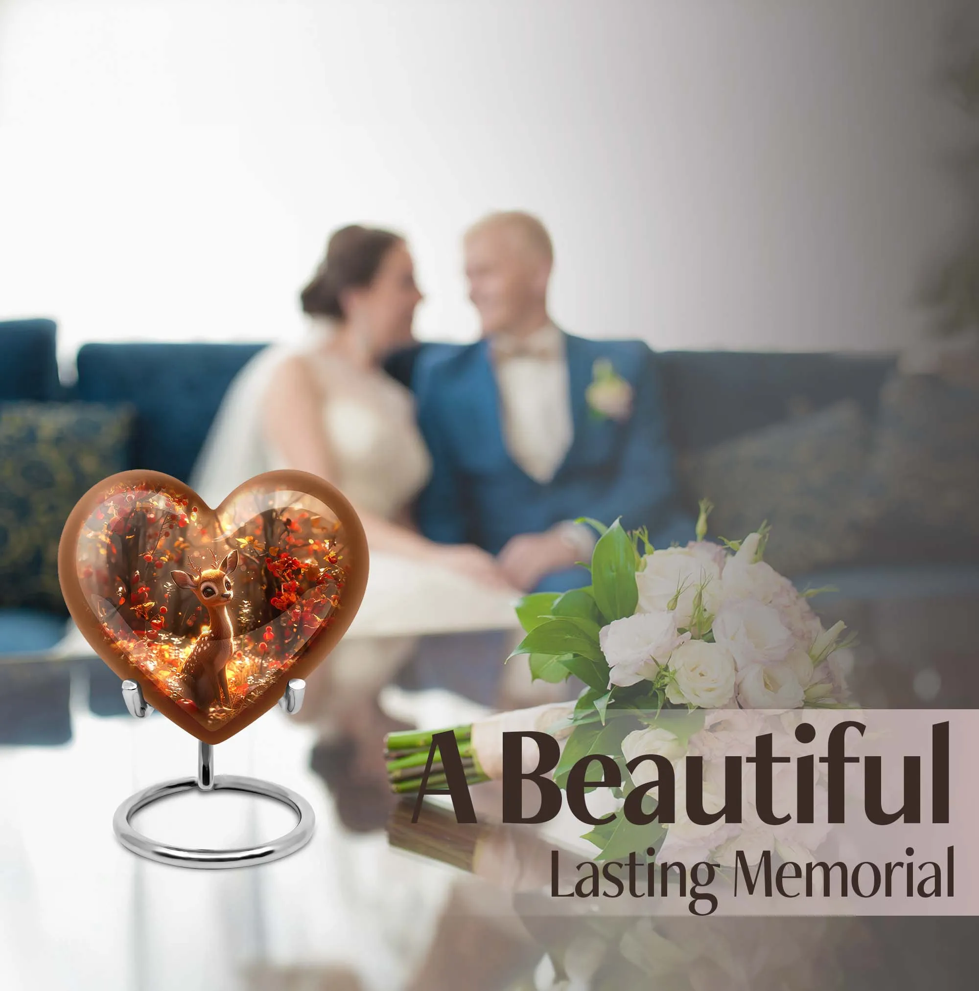 Deer Urn Serenity: Striking Memorial Human Urn for Ashes