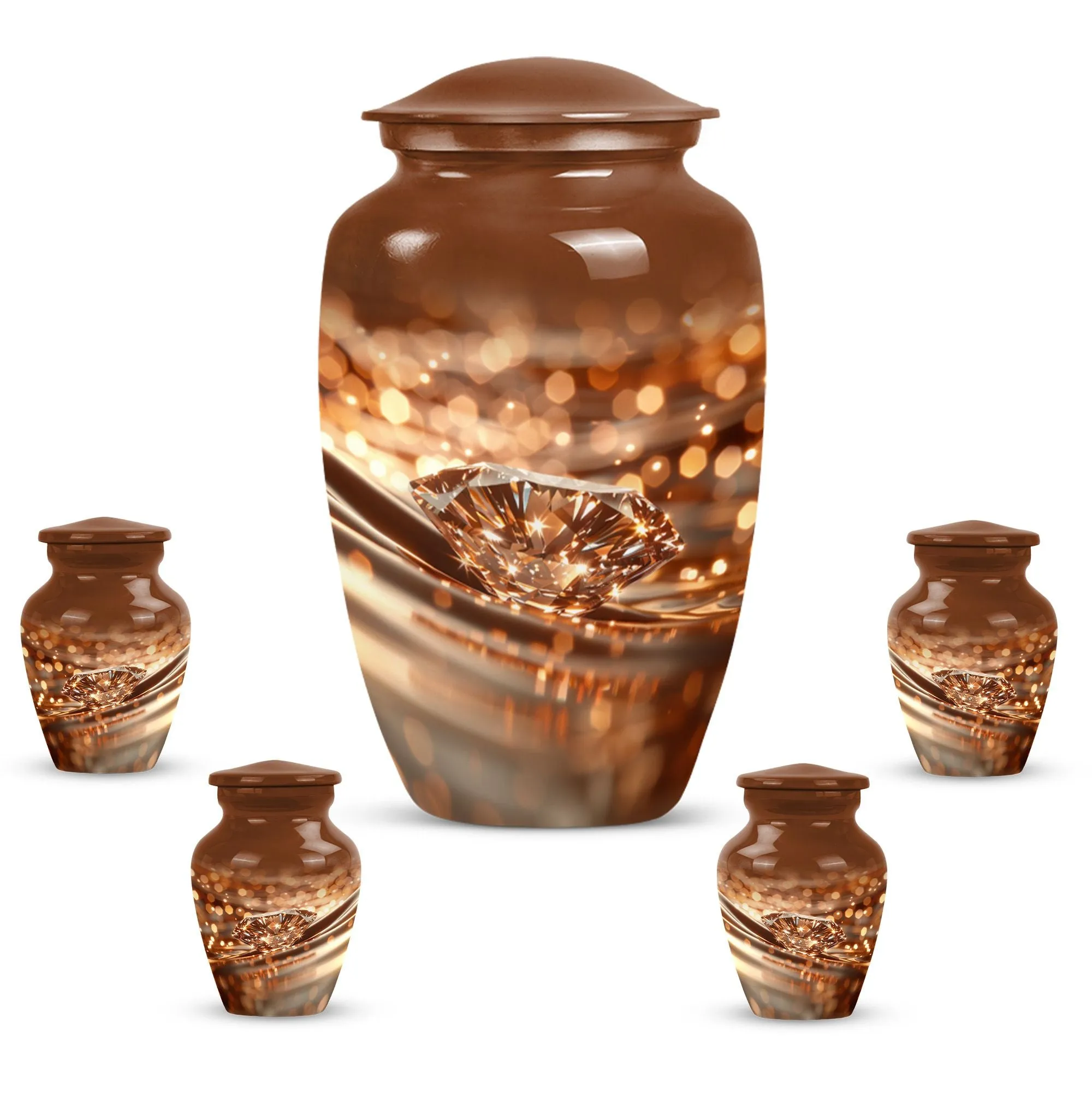 Diamond Embrace Cremation Keepsake Urn For Storing Human Ashes