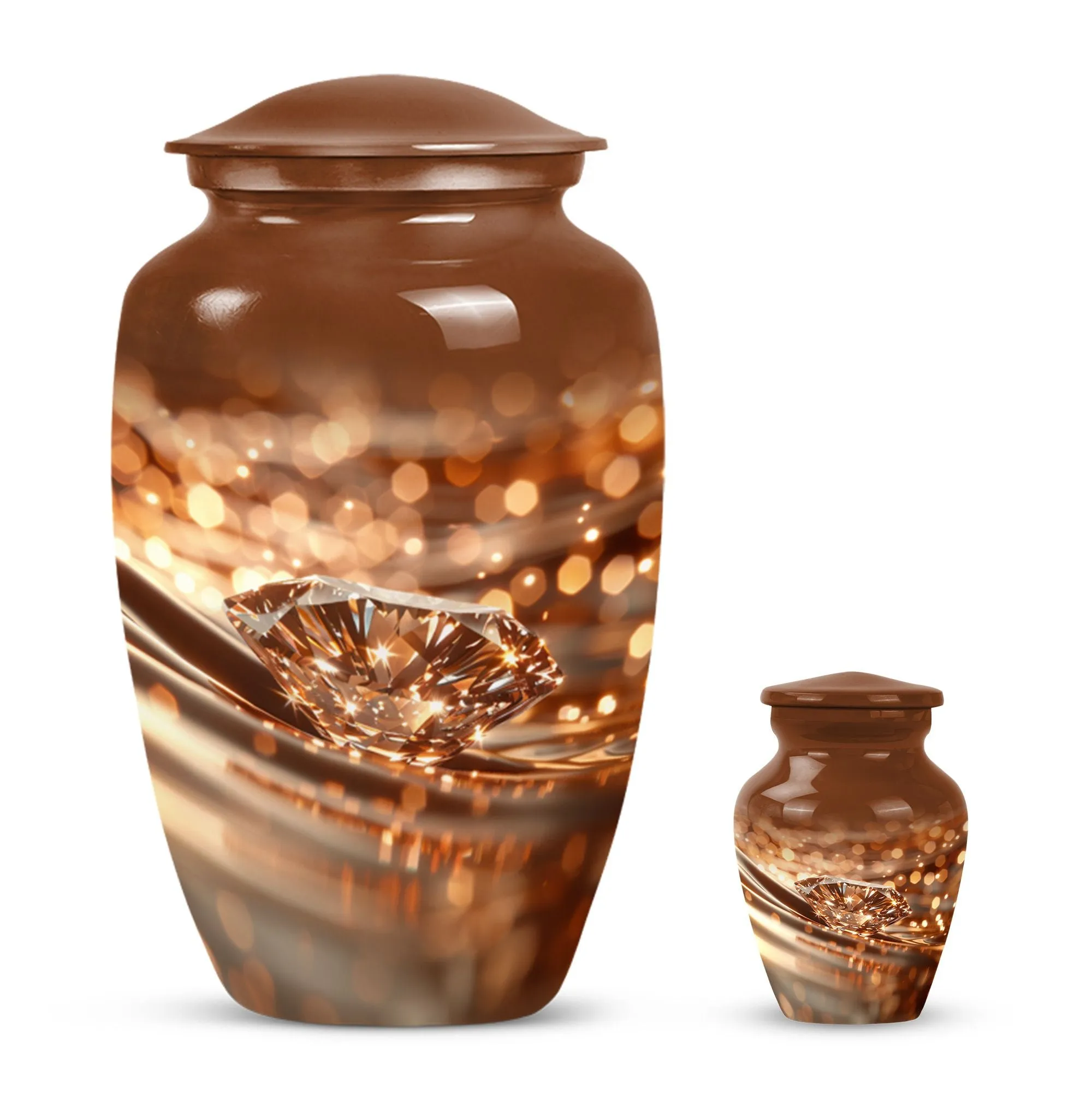 Diamond Embrace Cremation Keepsake Urn For Storing Human Ashes