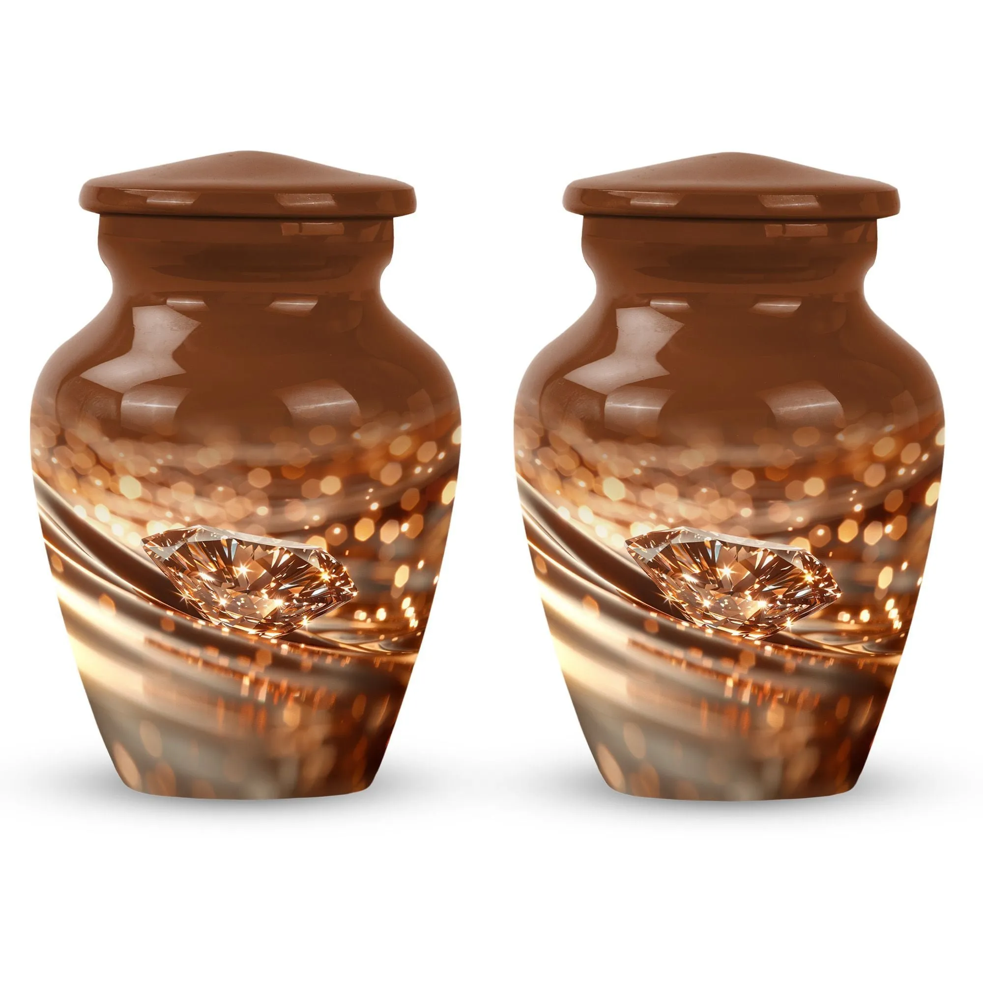 Diamond Embrace Cremation Keepsake Urn For Storing Human Ashes