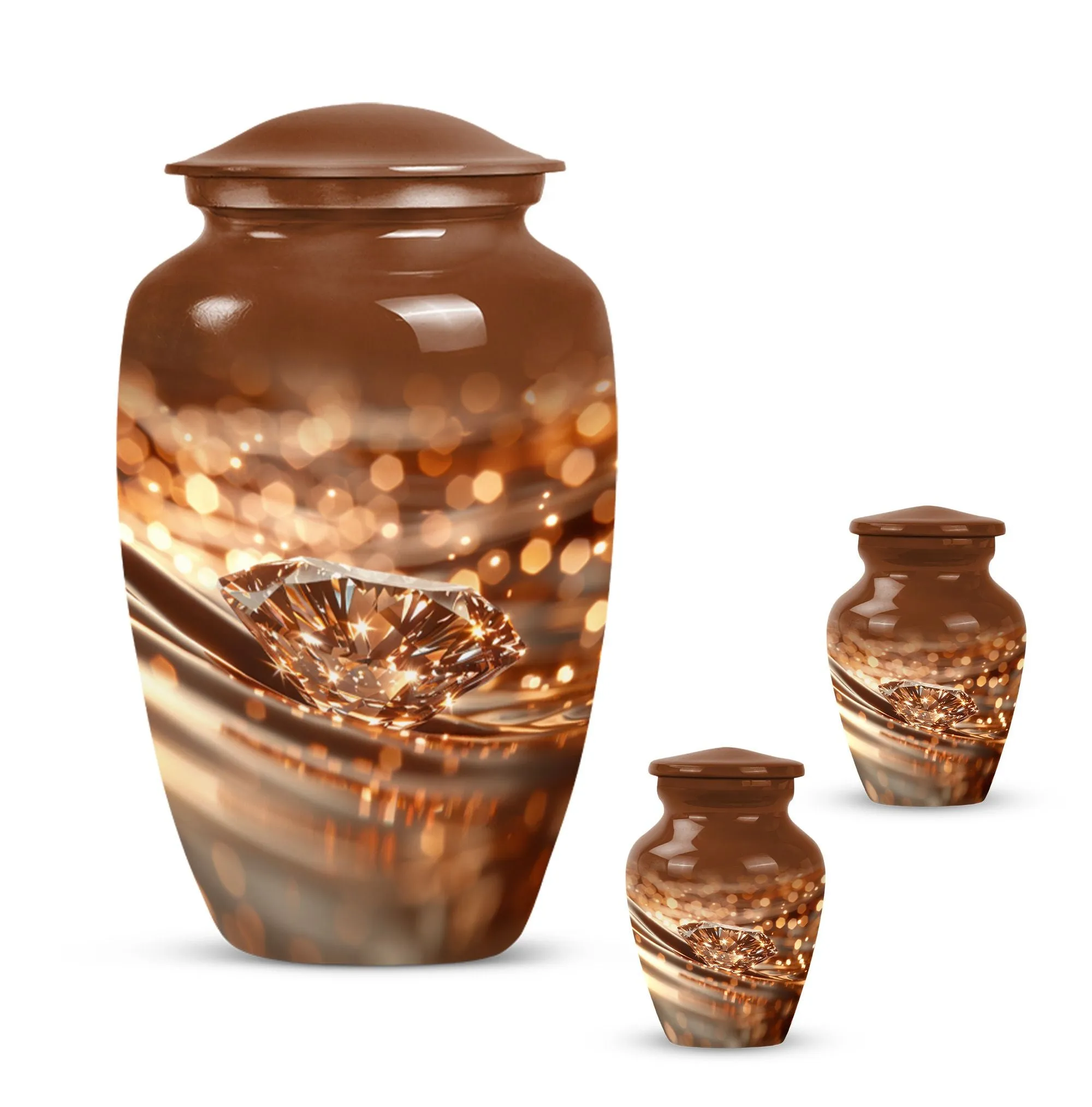 Diamond Embrace Cremation Keepsake Urn For Storing Human Ashes