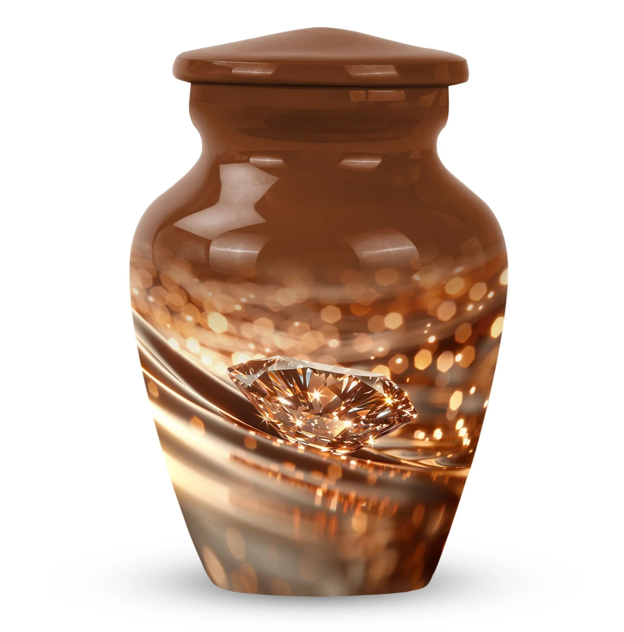 Diamond Embrace Cremation Keepsake Urn For Storing Human Ashes
