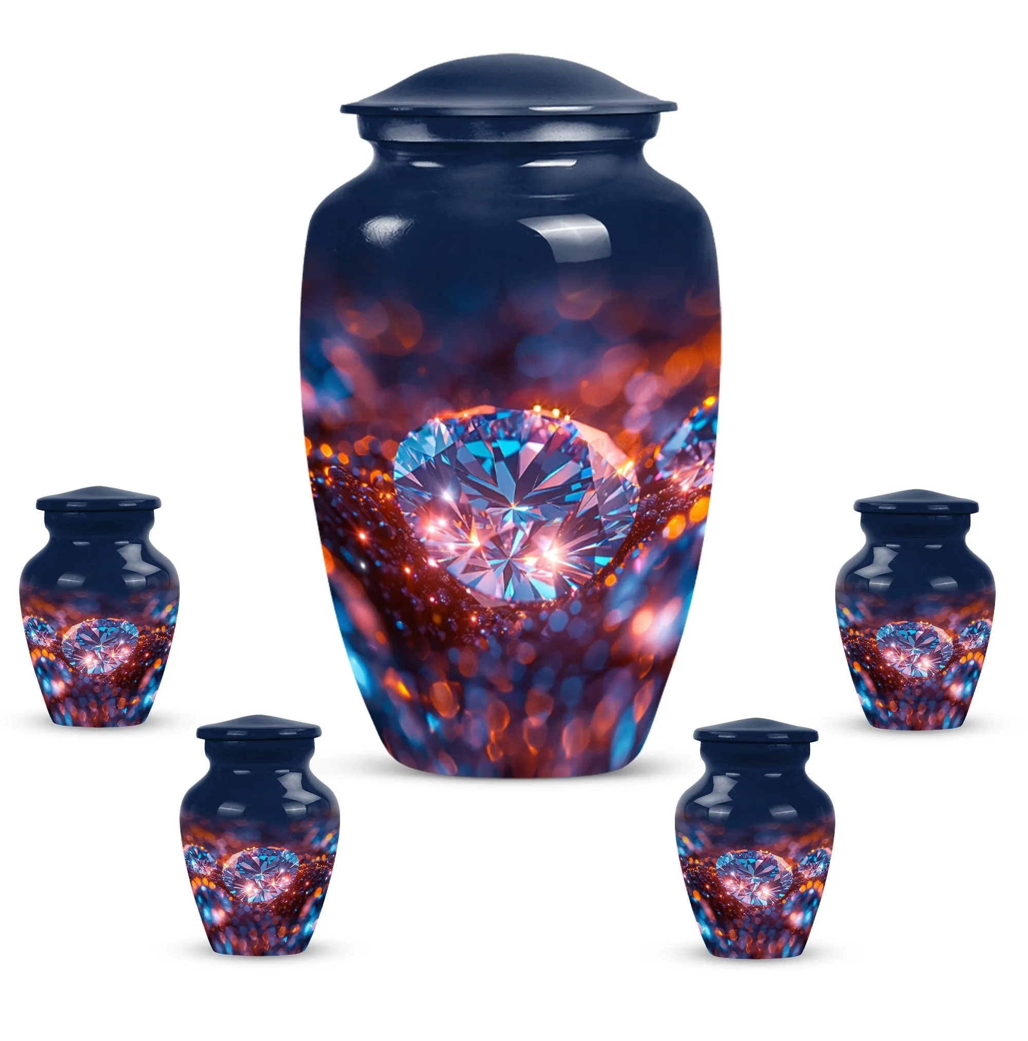 Diamond Tranquillity: Cherished Memorial Urn for Women