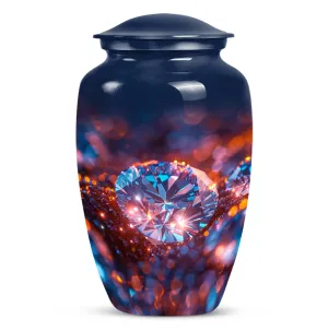 Diamond Tranquillity: Cherished Memorial Urn for Women