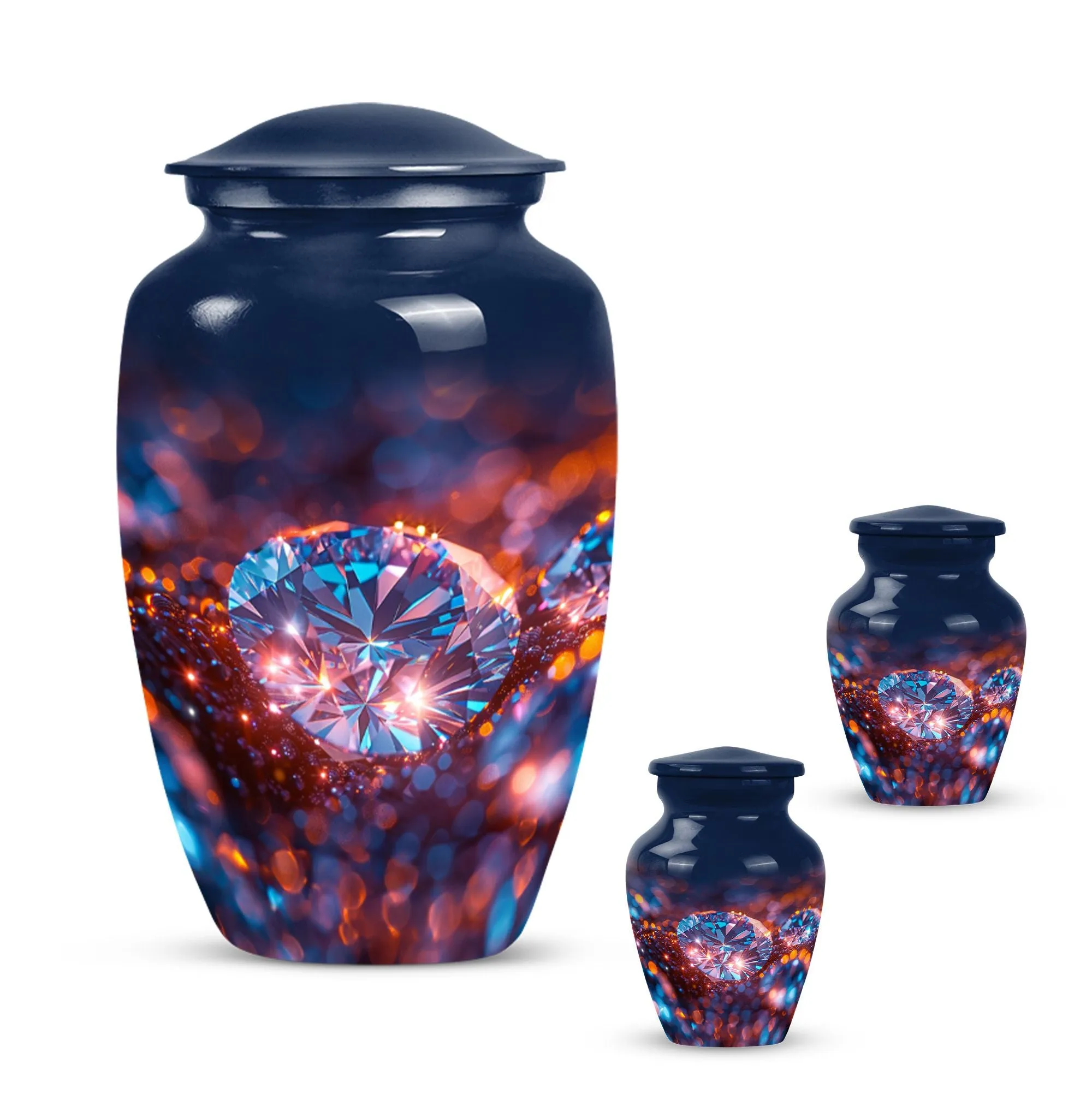 Diamond Tranquillity: Cherished Memorial Urn for Women