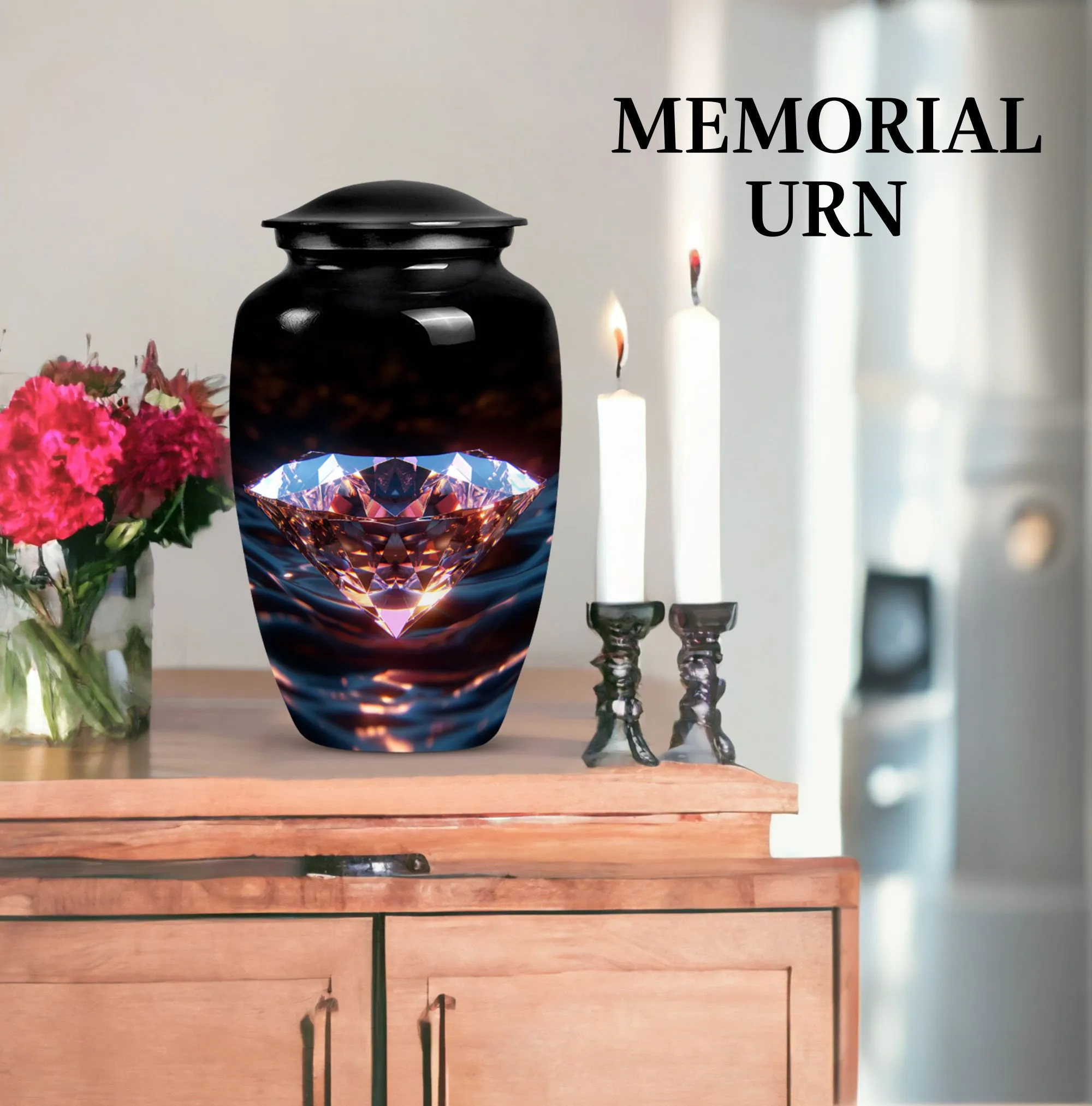 Diamond Tribute: Memorial Forever Cremation Urn For Ashes