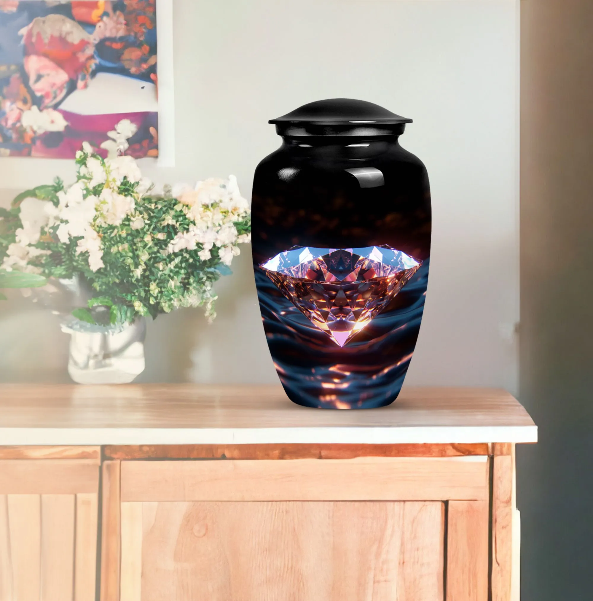 Diamond Tribute: Memorial Forever Cremation Urn For Ashes