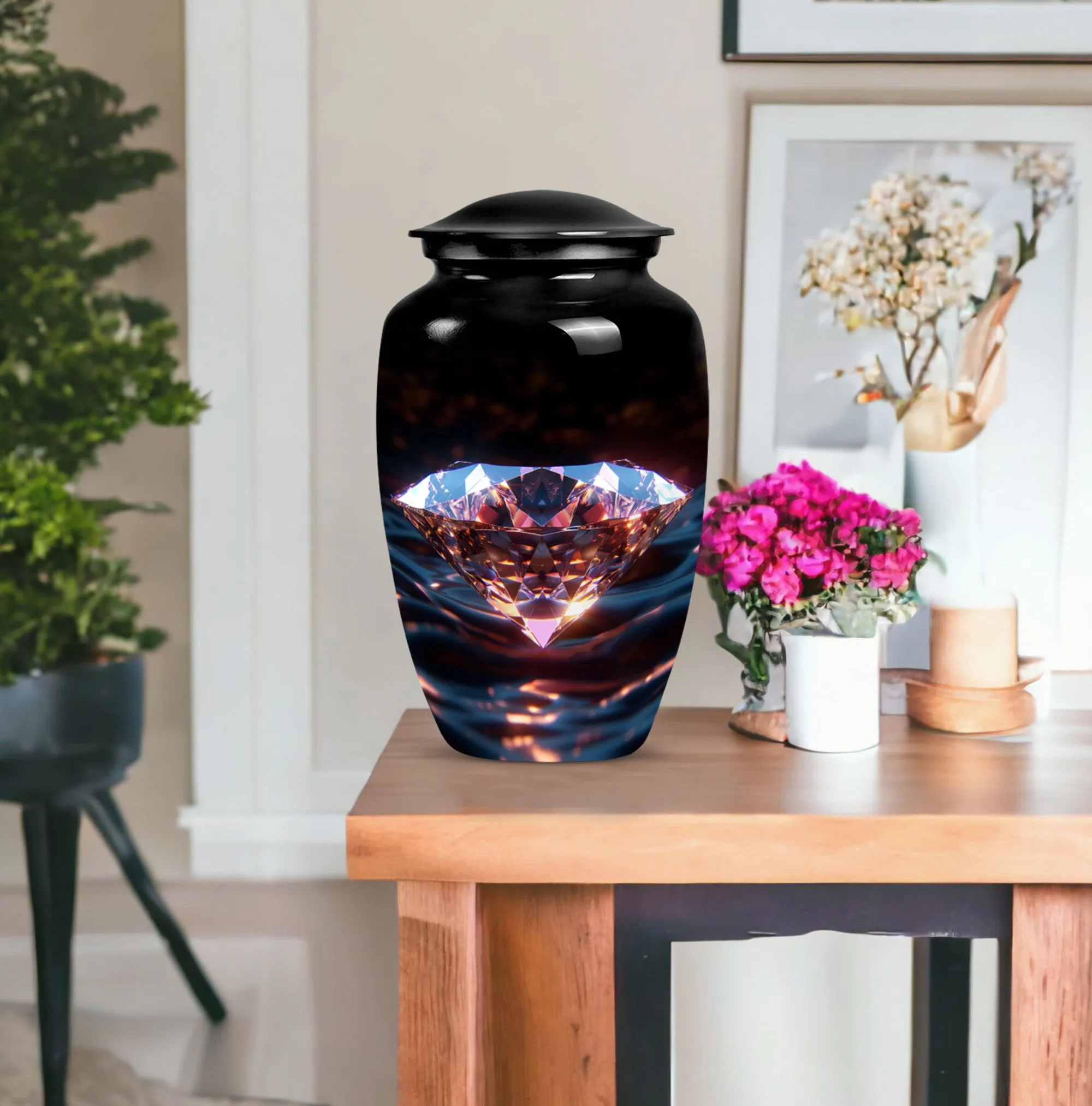 Diamond Tribute: Memorial Forever Cremation Urn For Ashes