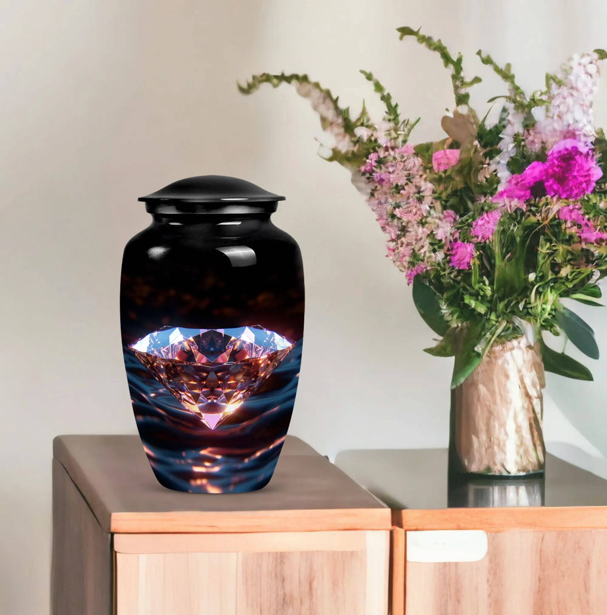 Diamond Tribute: Memorial Forever Cremation Urn For Ashes