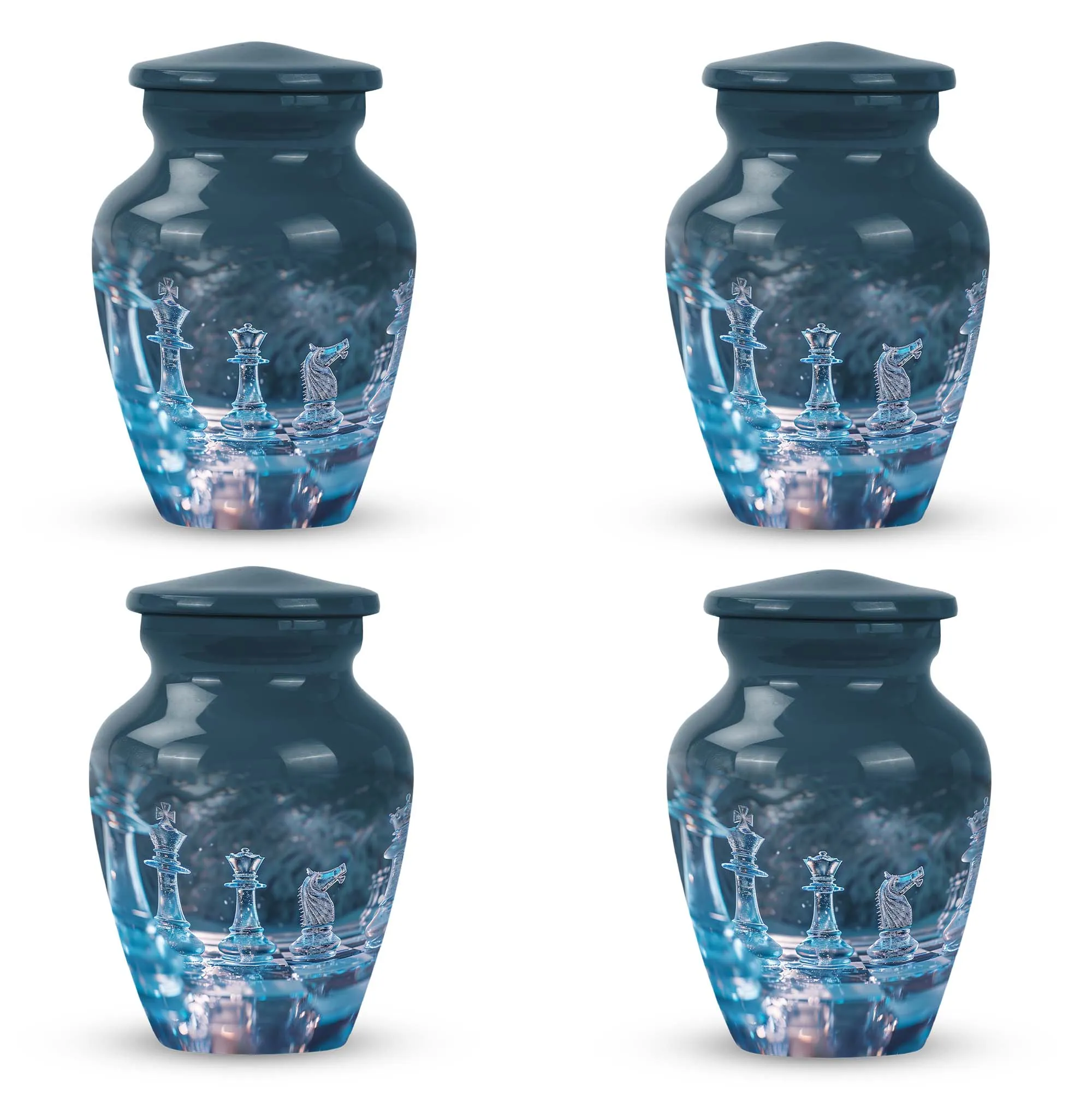 Dignified Chess Tribute: Female Memorial Cremation Urn