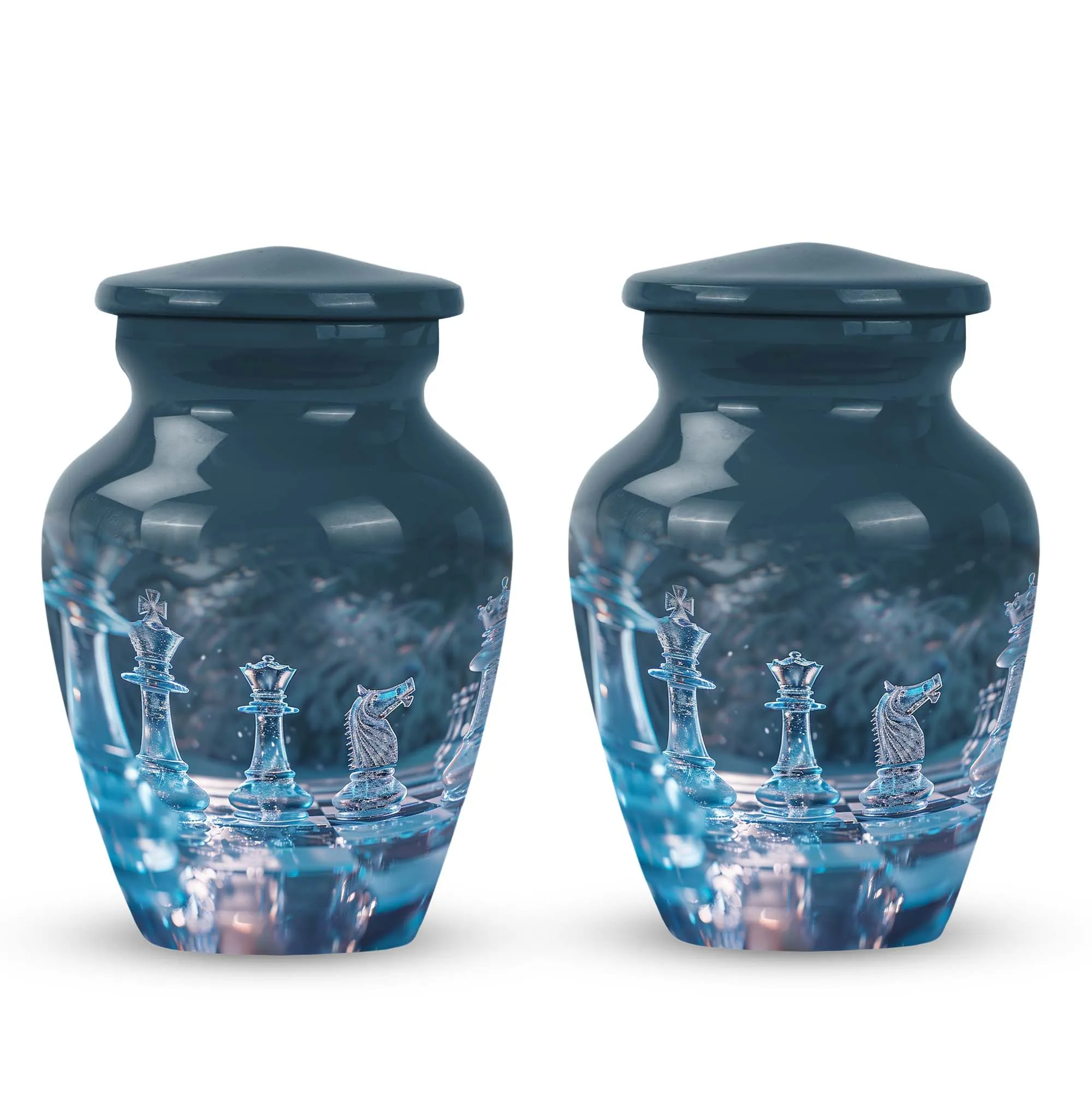 Dignified Chess Tribute: Female Memorial Cremation Urn