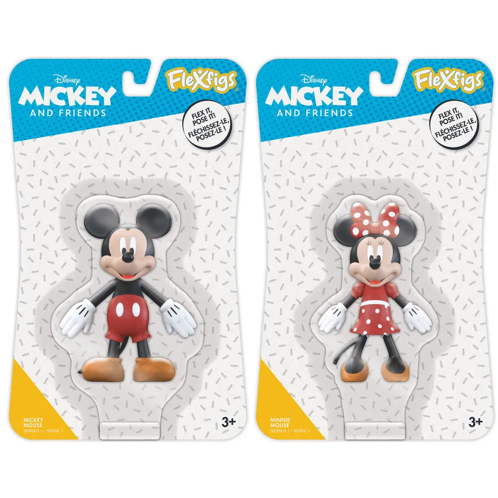 Disney FleXfigs: Mickey & Minnie 2-Pack Poseable Action Figures