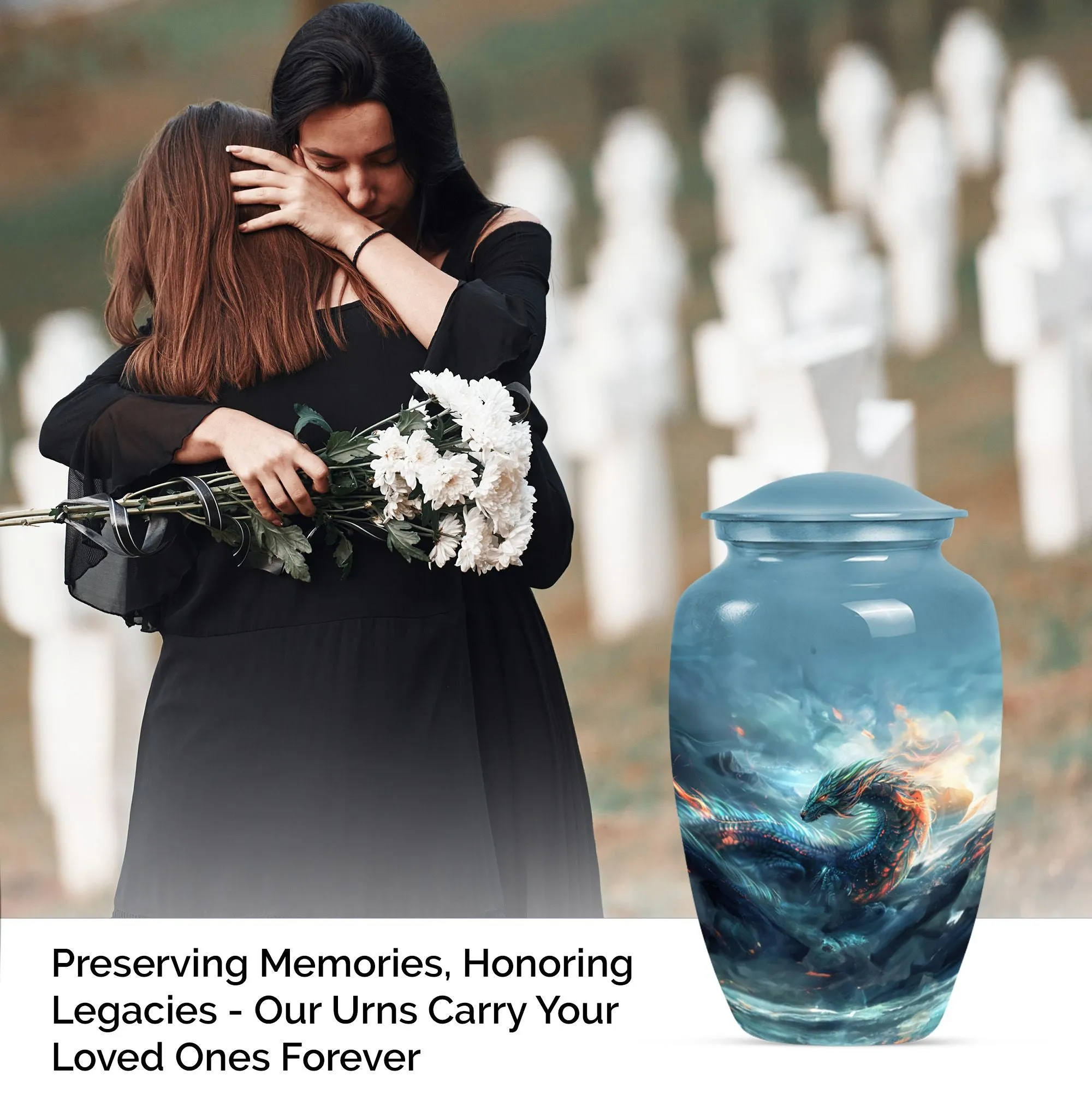 Divine Dragon - Restful Eternity Cremation Urn for Human Ashes