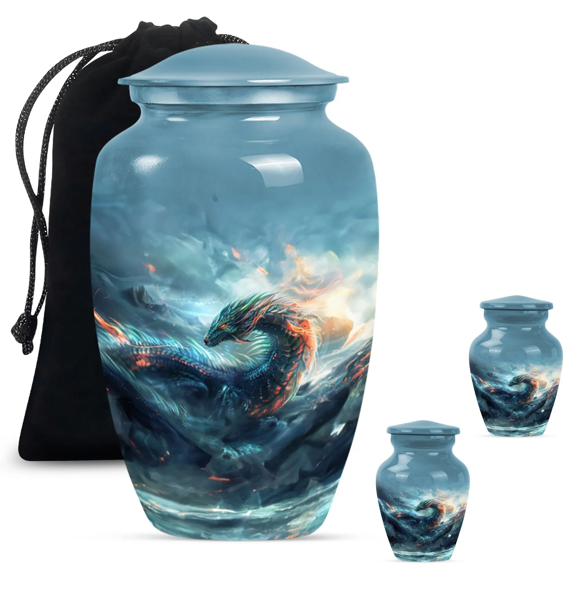 Divine Dragon - Restful Eternity Cremation Urn for Human Ashes