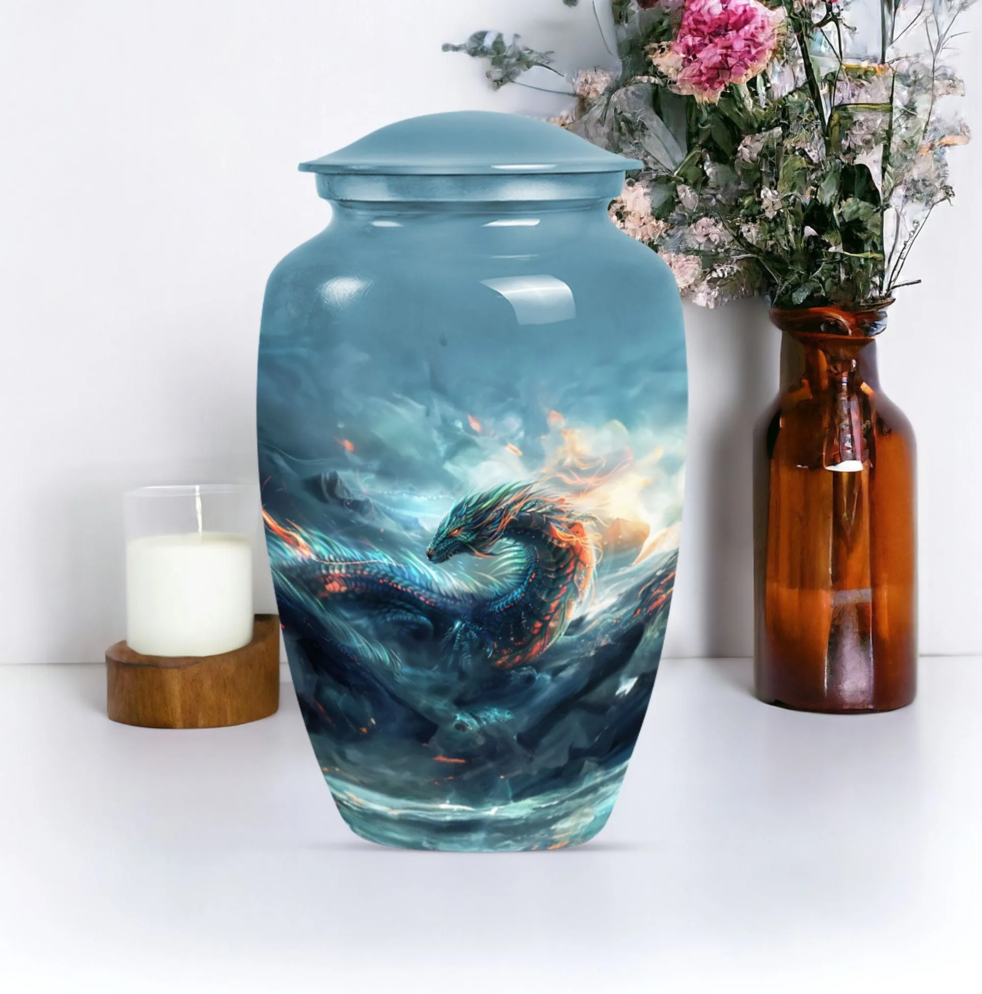 Divine Dragon - Restful Eternity Cremation Urn for Human Ashes
