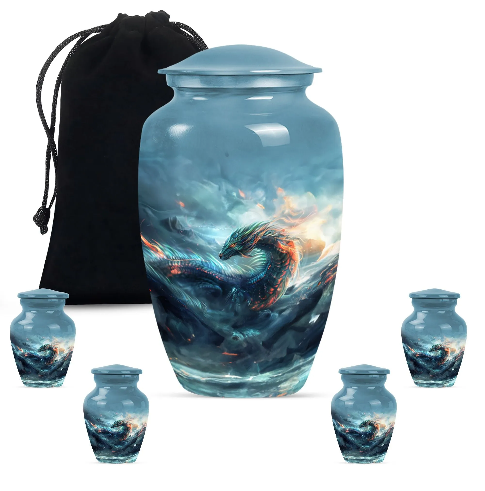 Divine Dragon - Restful Eternity Cremation Urn for Human Ashes