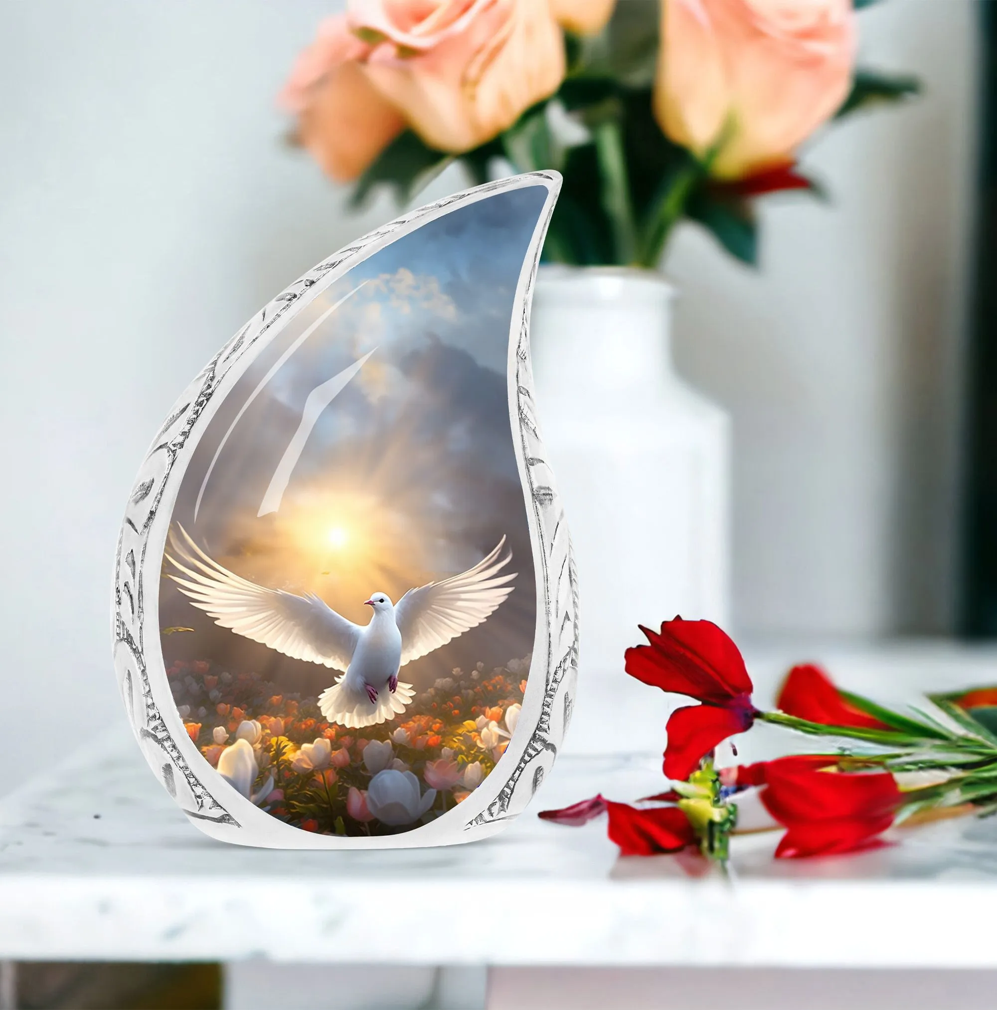 Dove Cremation Urn | Large Dove Funeral Urn For Memorial