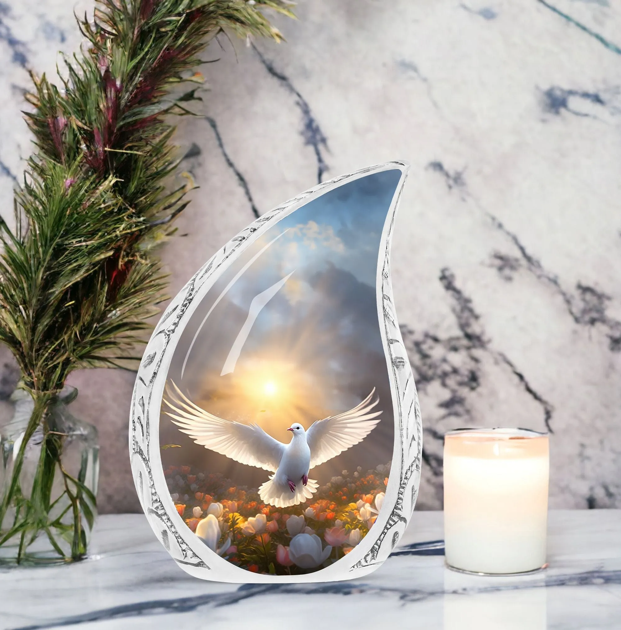 Dove Cremation Urn | Large Dove Funeral Urn For Memorial