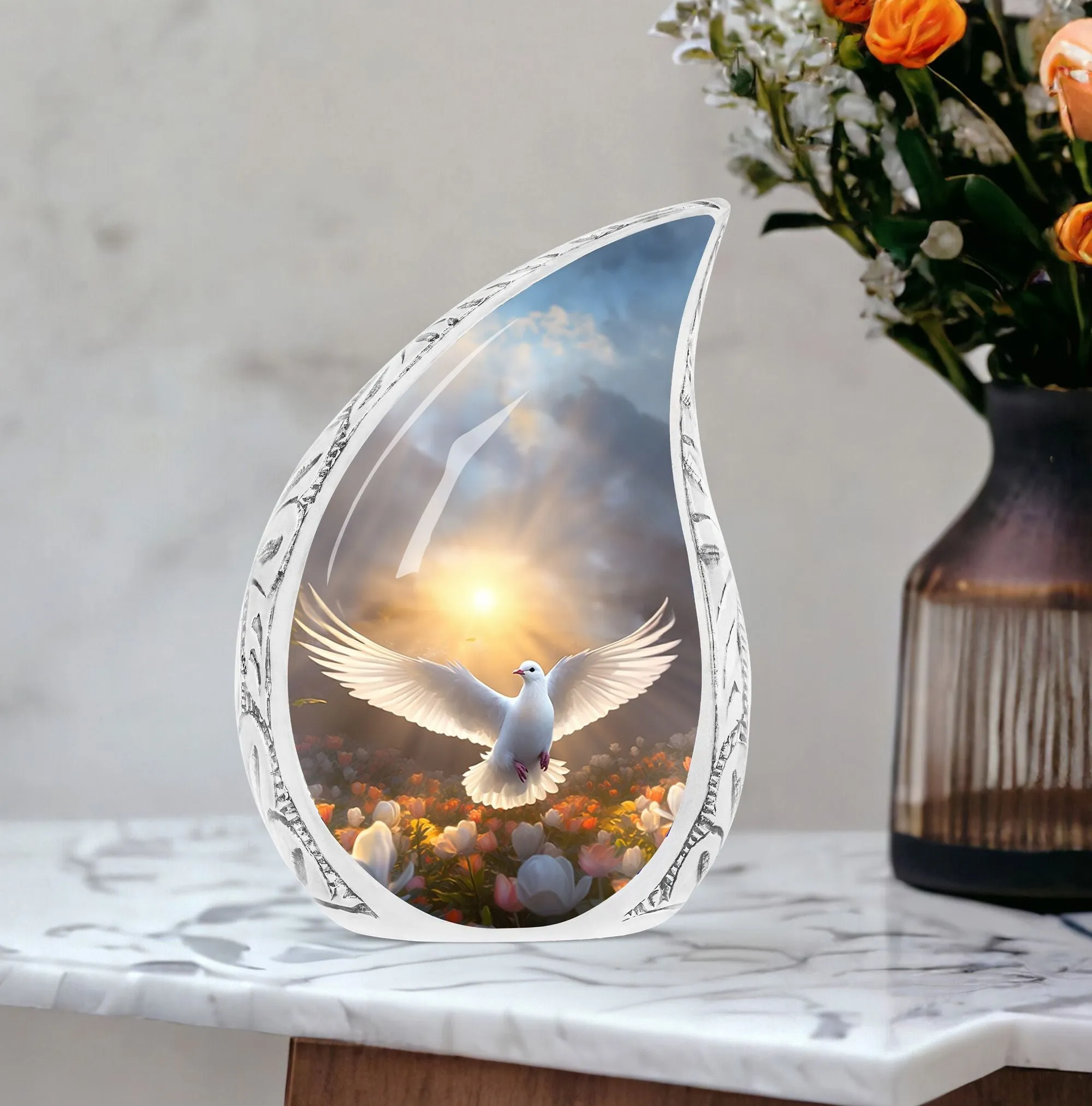 Dove Cremation Urn | Large Dove Funeral Urn For Memorial