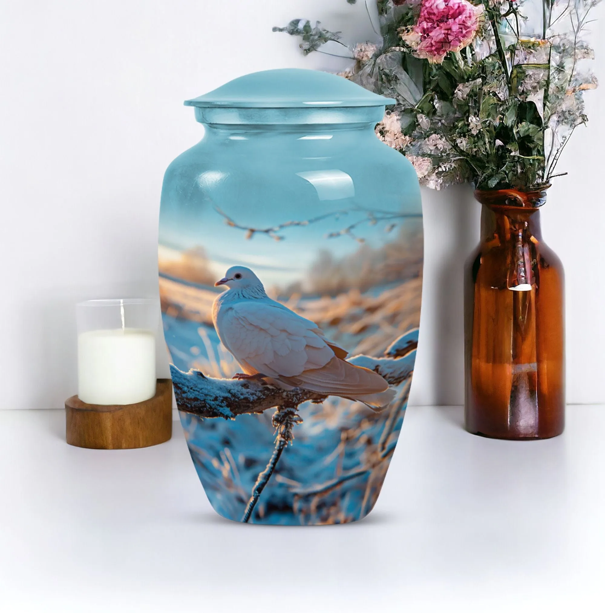 Dove Crest - Premium Dove Urn for Celebrating Legacy & Peace