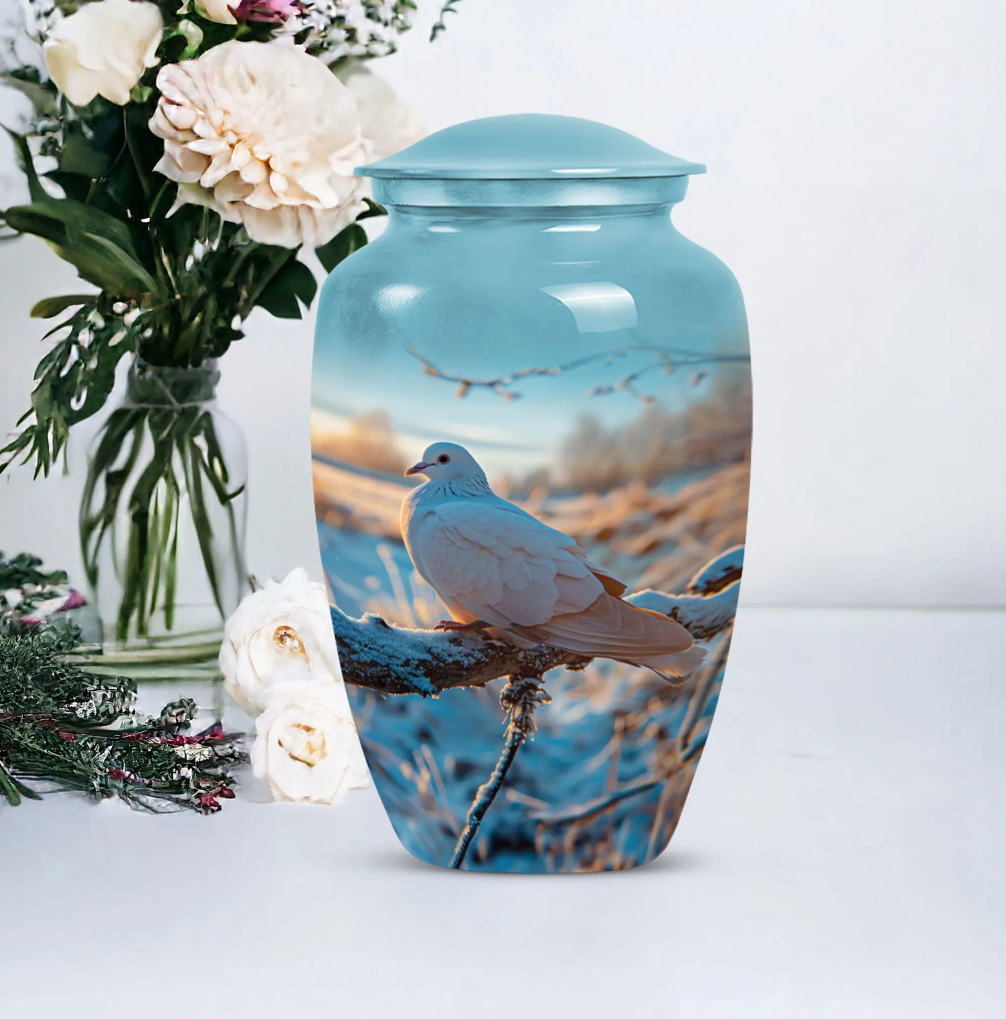 Dove Crest - Premium Dove Urn for Celebrating Legacy & Peace