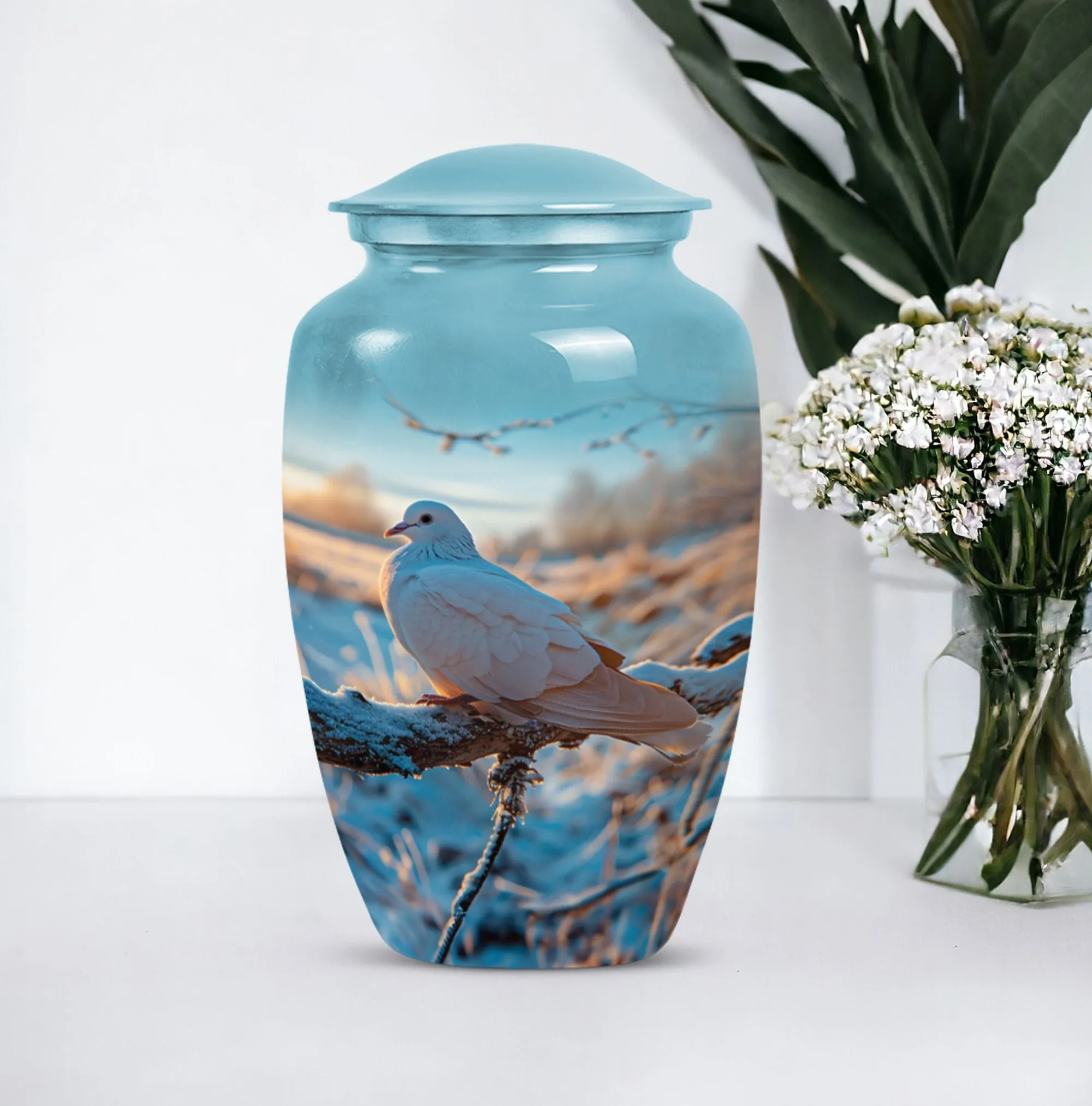 Dove Crest - Premium Dove Urn for Celebrating Legacy & Peace