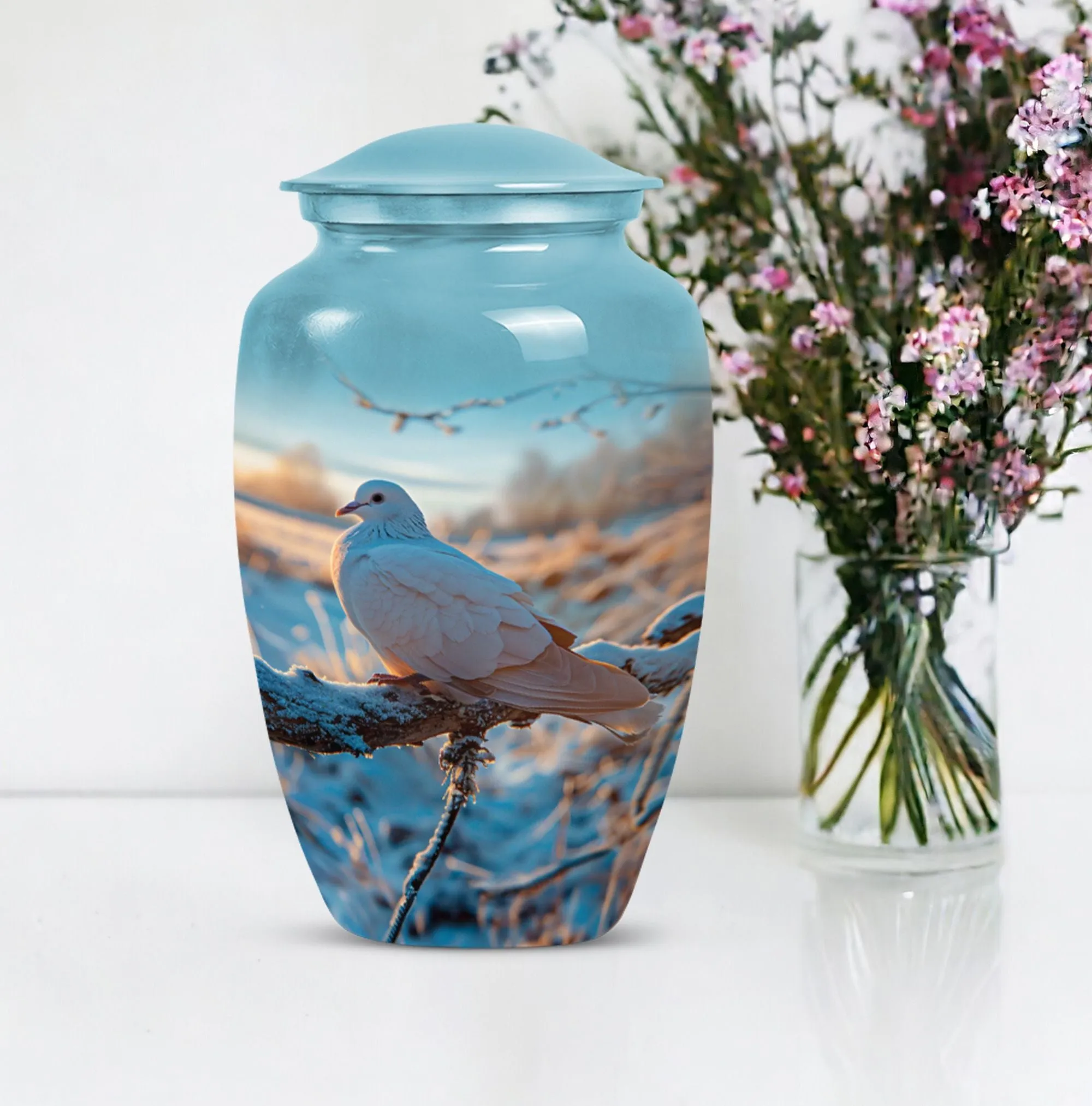 Dove Crest - Premium Dove Urn for Celebrating Legacy & Peace