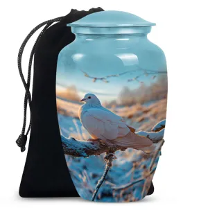 Dove Crest - Premium Dove Urn for Celebrating Legacy & Peace