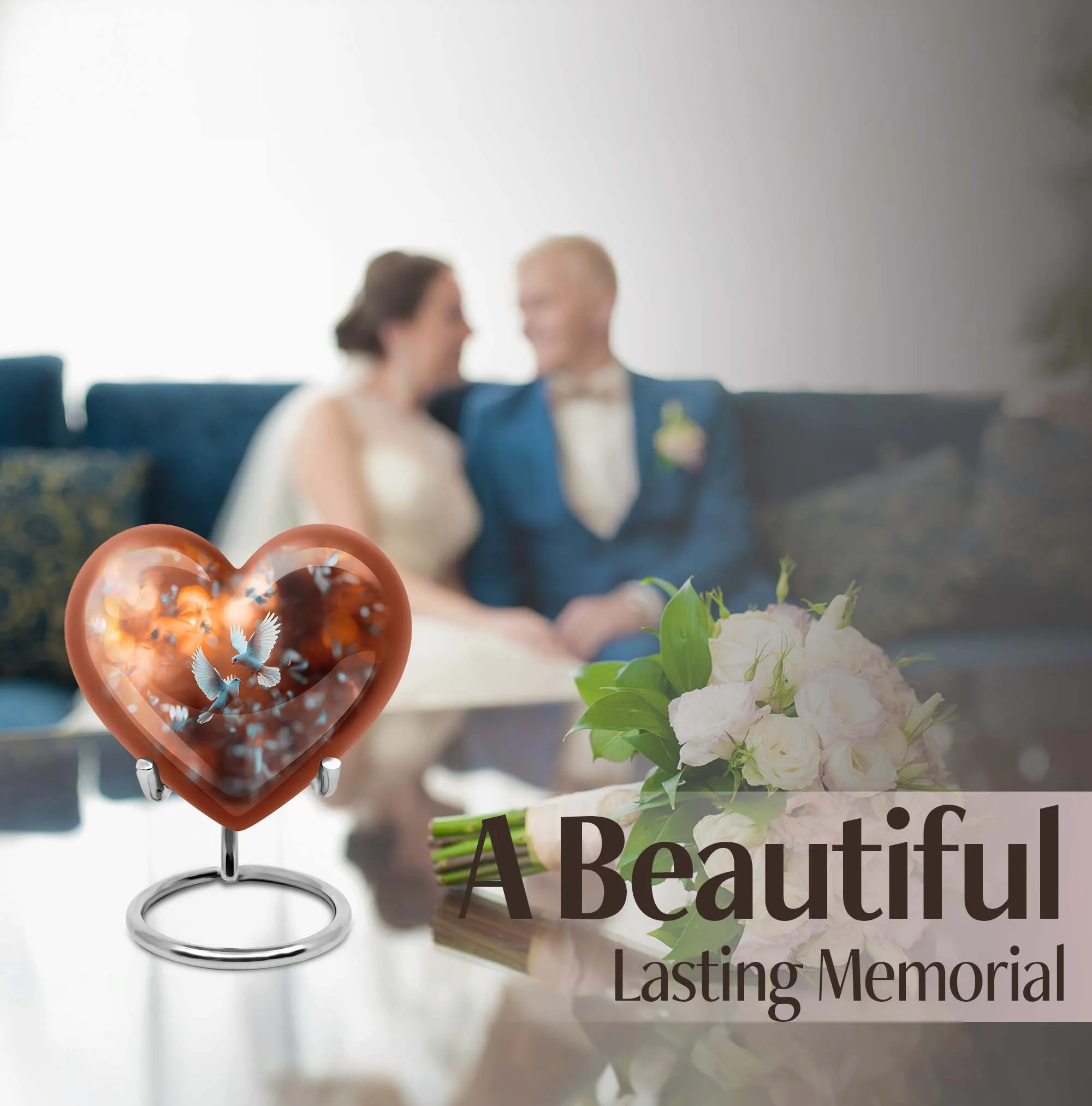 Dove Urn - Cherished Dad Cremation Memorial urn for Remembrance
