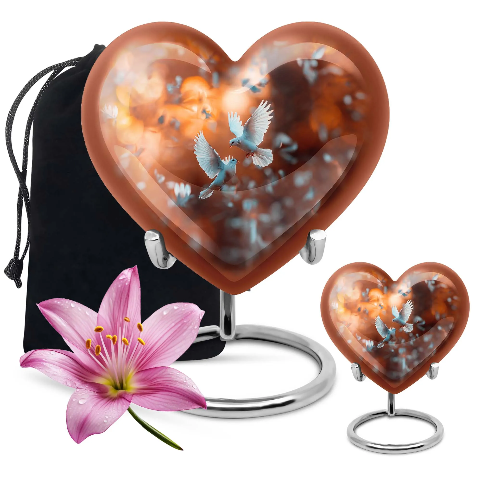 Dove Urn - Cherished Dad Cremation Memorial urn for Remembrance