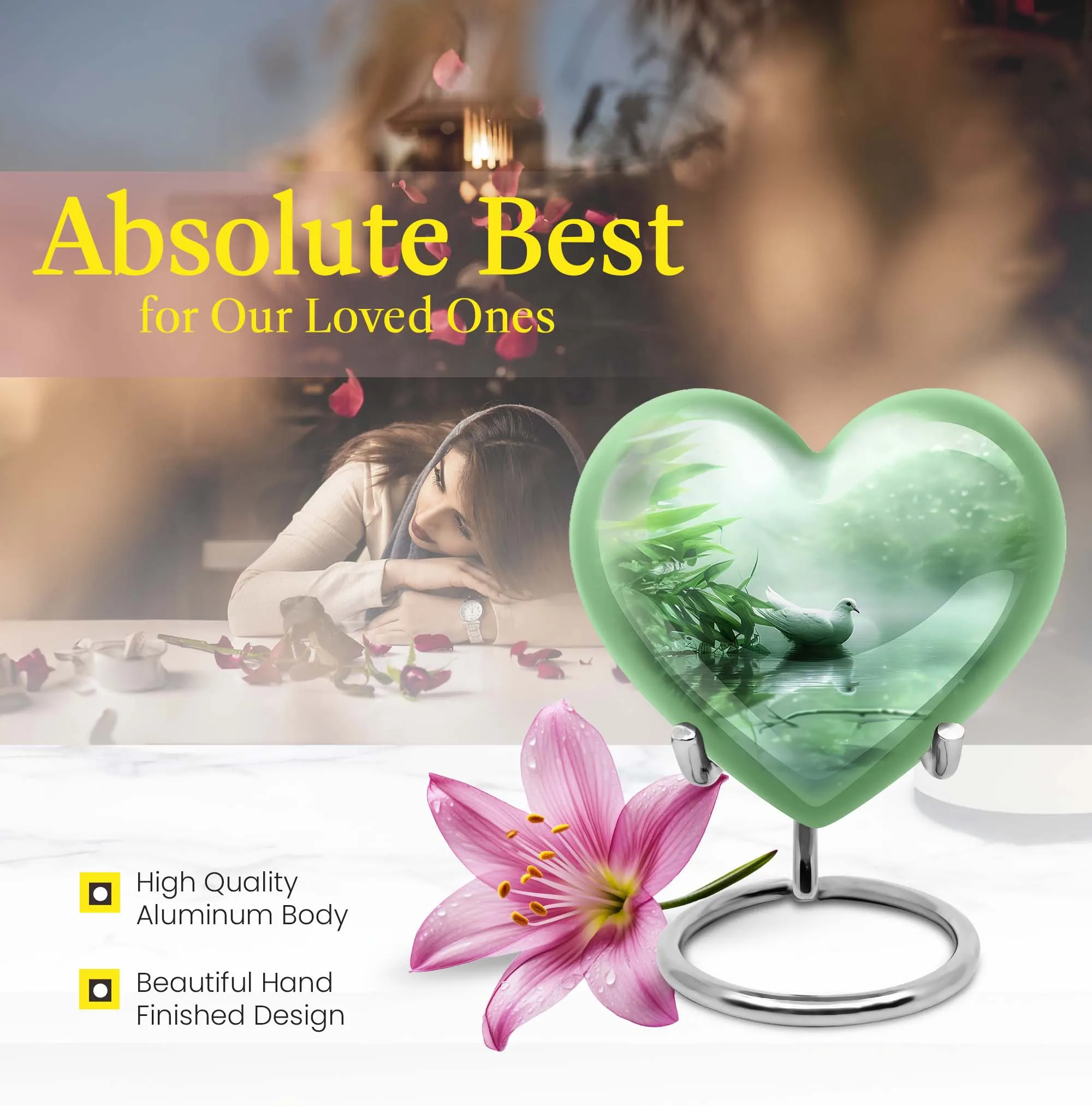 Dove Urn: Innovative Resting Place suitable for Adult Human Cremation Ashes