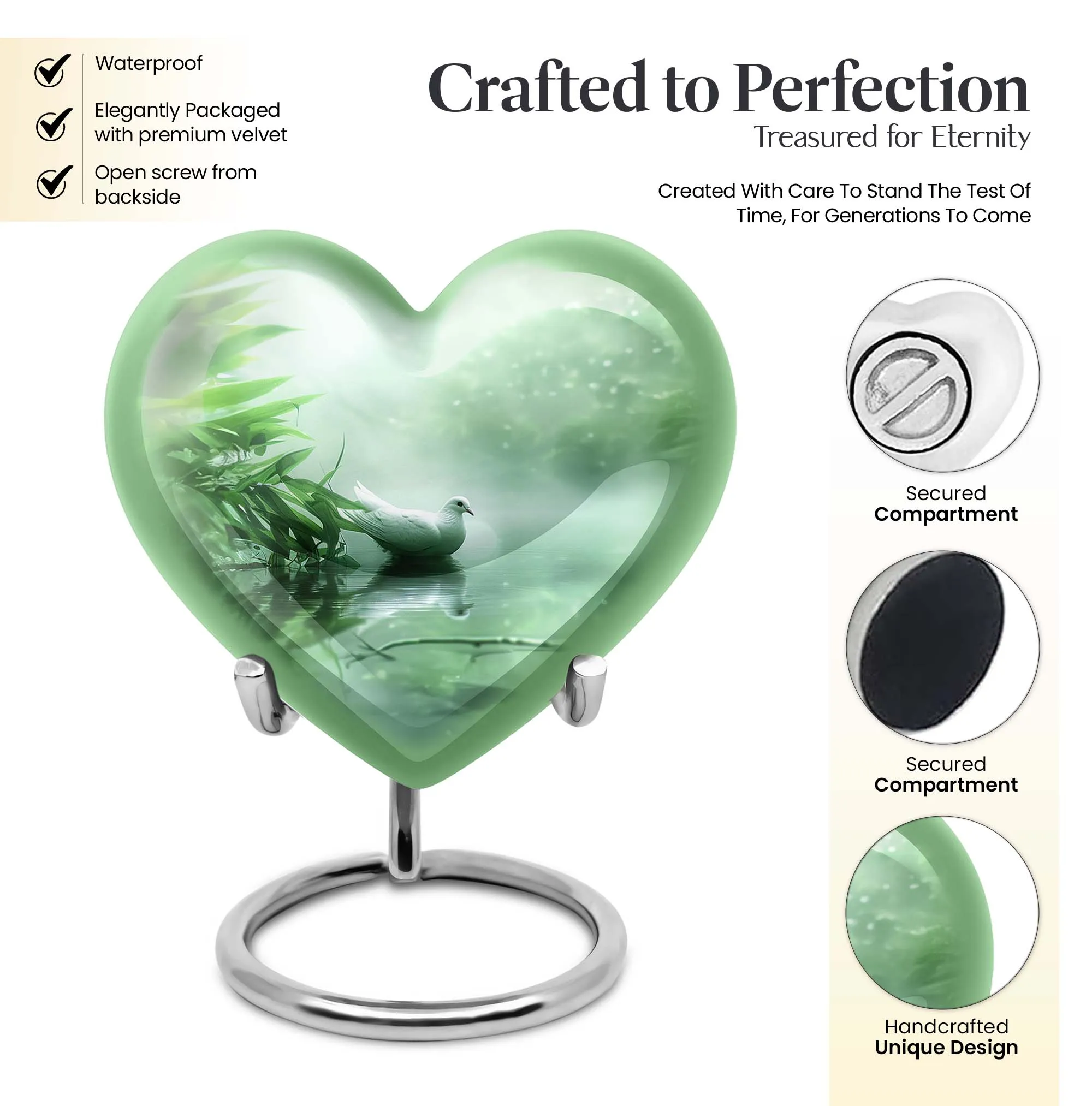 Dove Urn: Innovative Resting Place suitable for Adult Human Cremation Ashes