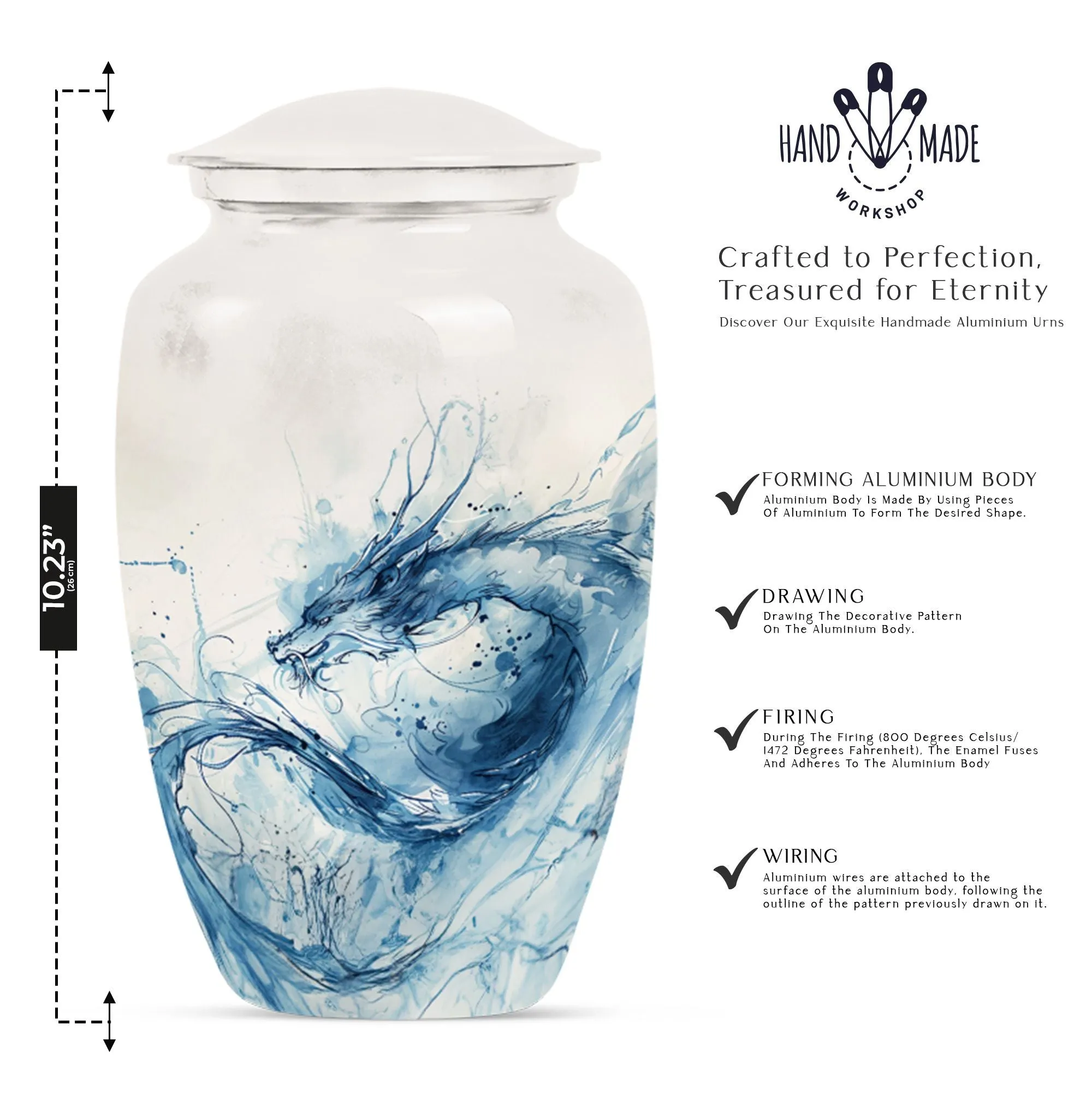 Dragon Burial Medium Urn: An Artistic and Classic Memorial Urn