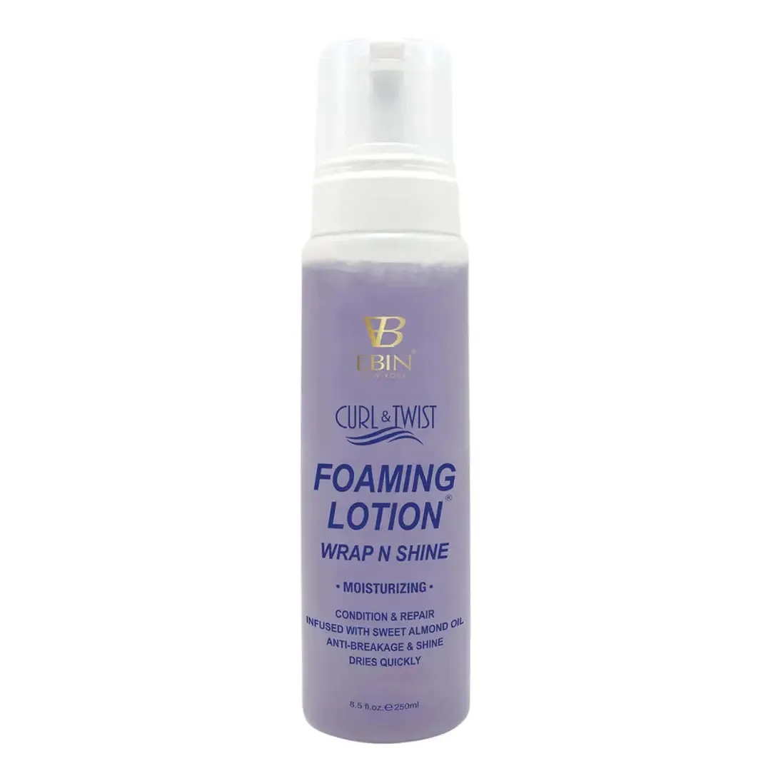 Ebin NY Curl & Twist Wrap and Shine Foaming Lotion - Moisturizing - 8.5 oz
